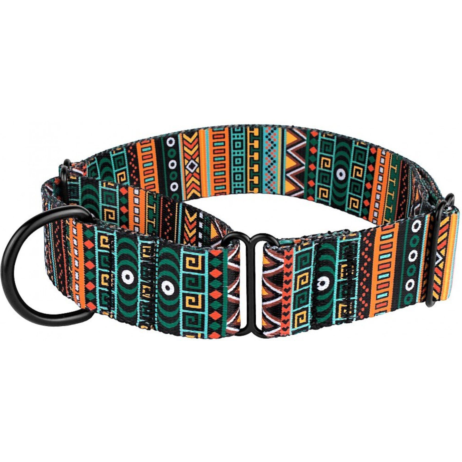 CollarDirect Tribal Pattern Aztec Design Nylon Martingale Dog Collar CollarDirect