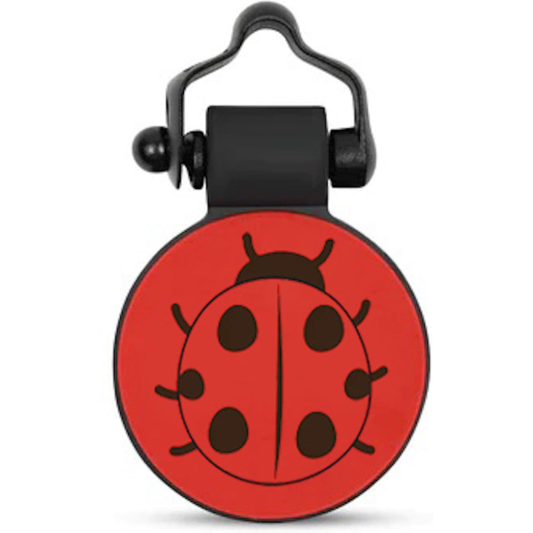 SiliDog The Silent Pet Tag Ladybug Dog & Cat ID Tag, Red SiliDog