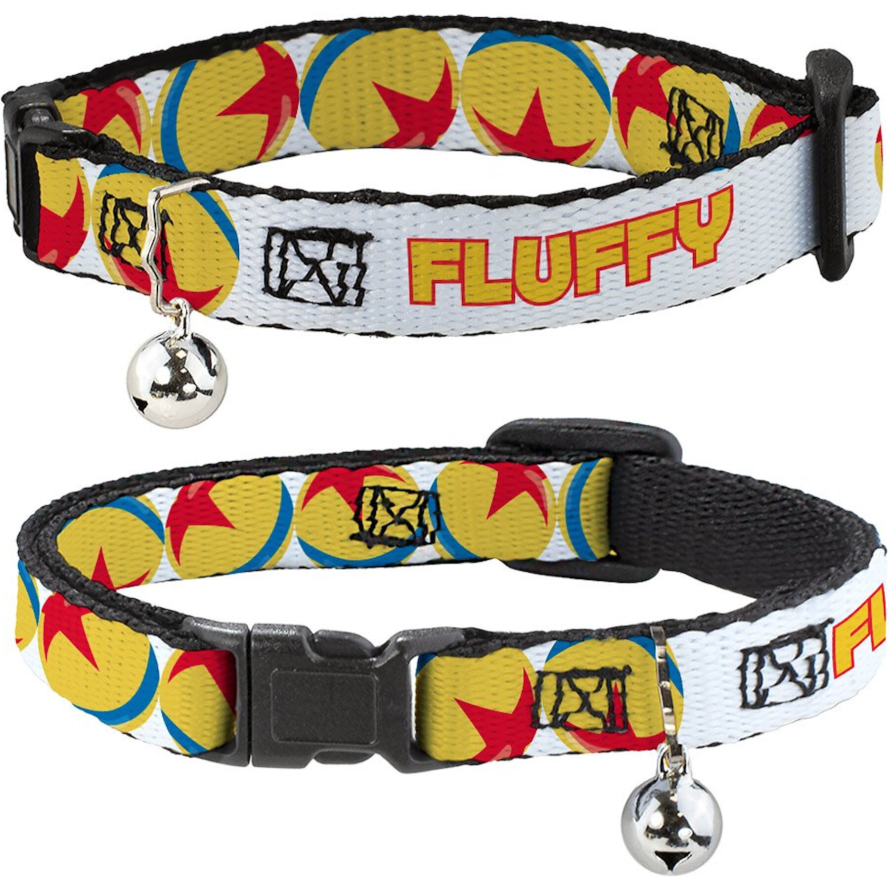 Buckle-Down Disney Pixar Luxo Ball Repeat Personalized Breakaway Cat Collar with Bell Buckle-Down