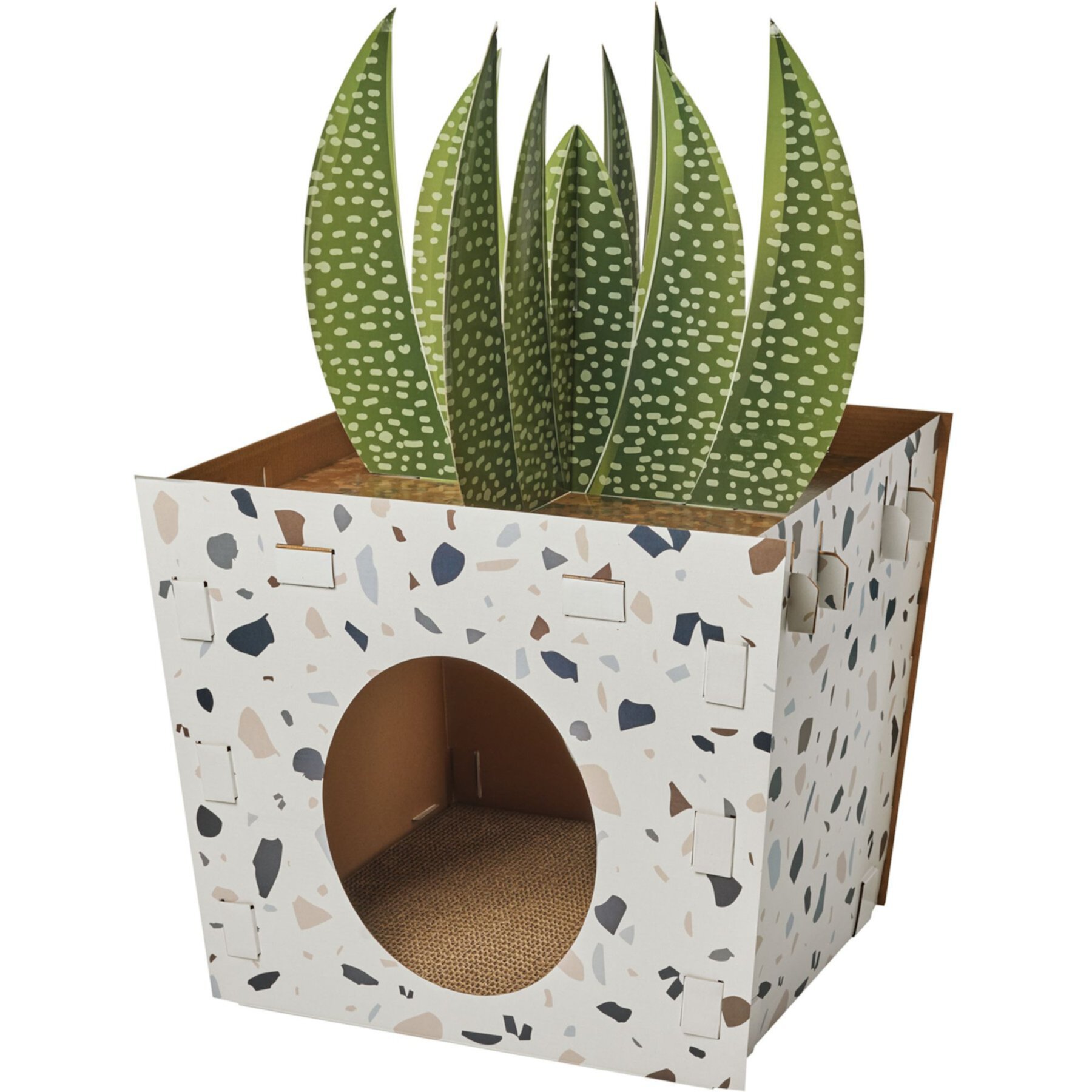 Frisco Potted Succulent Cardboard Cat House Frisco