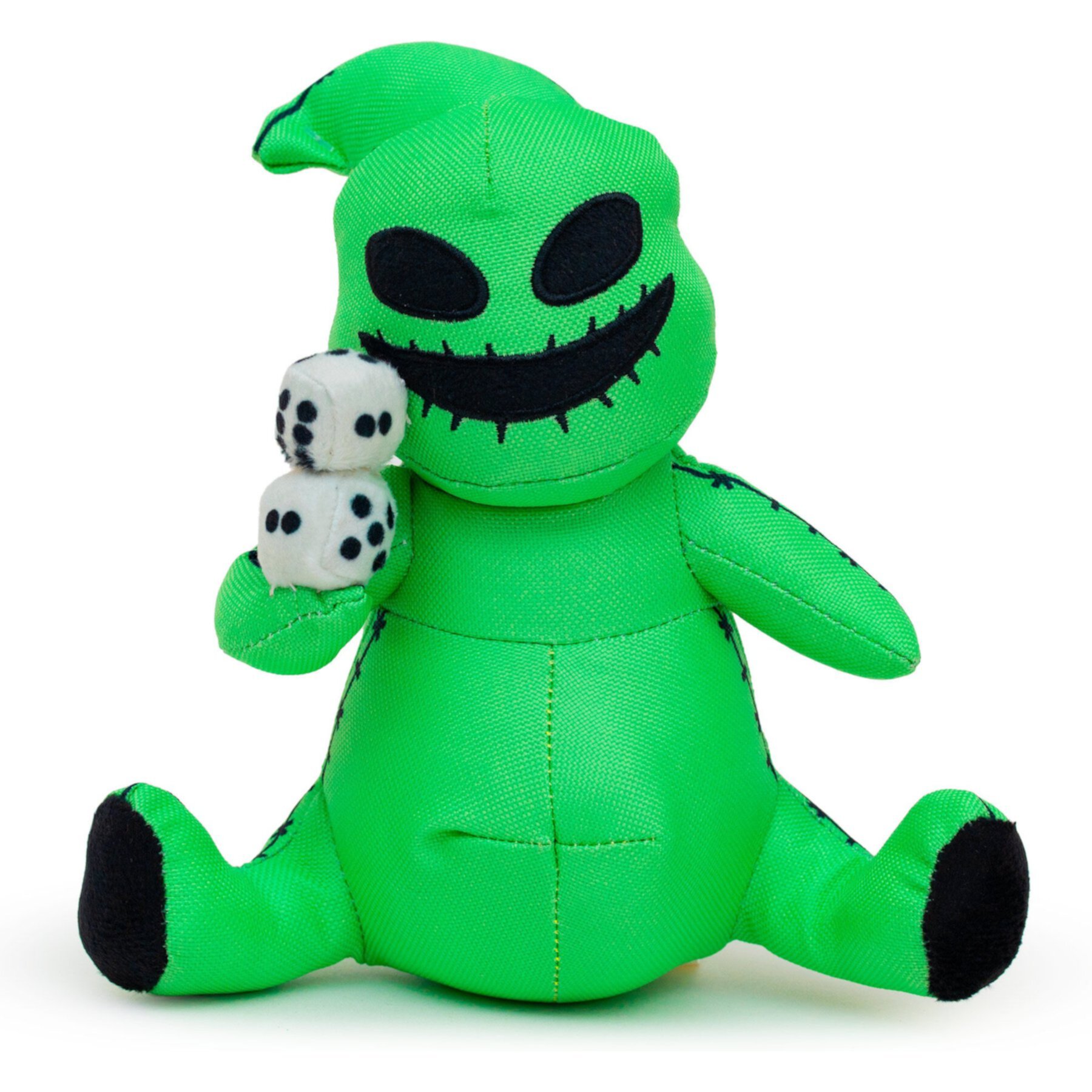 Buckle-Down Disney The Nightmare Before Christmas Oogie Boogie Dice Sitting Squeaky Plush Dog Toy, Beige Buckle-Down