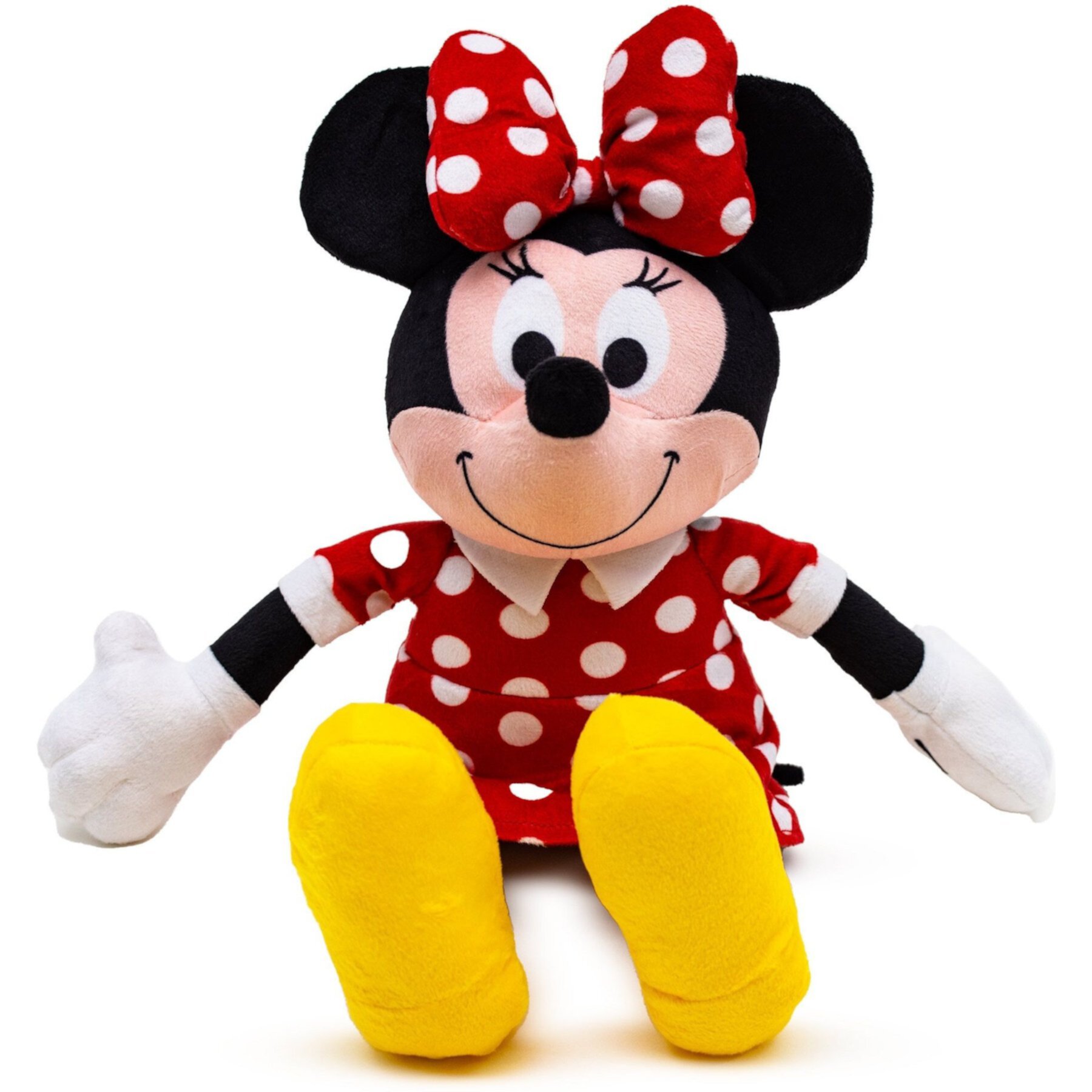 Buckle-Down Disney Disney Minnie Mouse Smiling Sitting Squeaky Plush Dog Toy, Black Buckle-Down