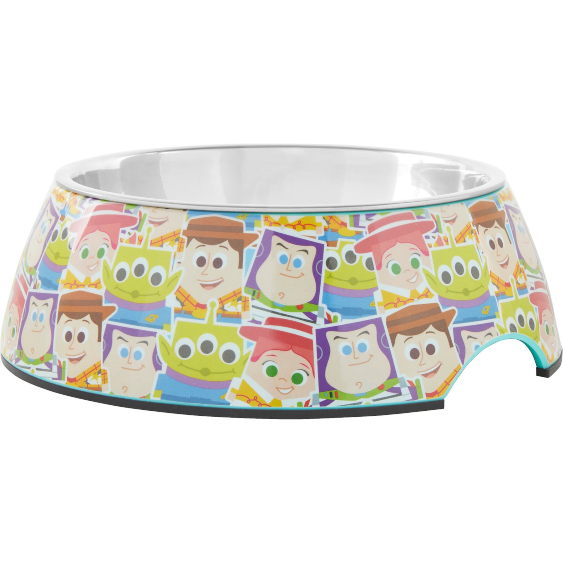 Pixar Toy Story Non-Skid Stainless Steel with Melamine Stand Dog & Cat Bowl Pixar