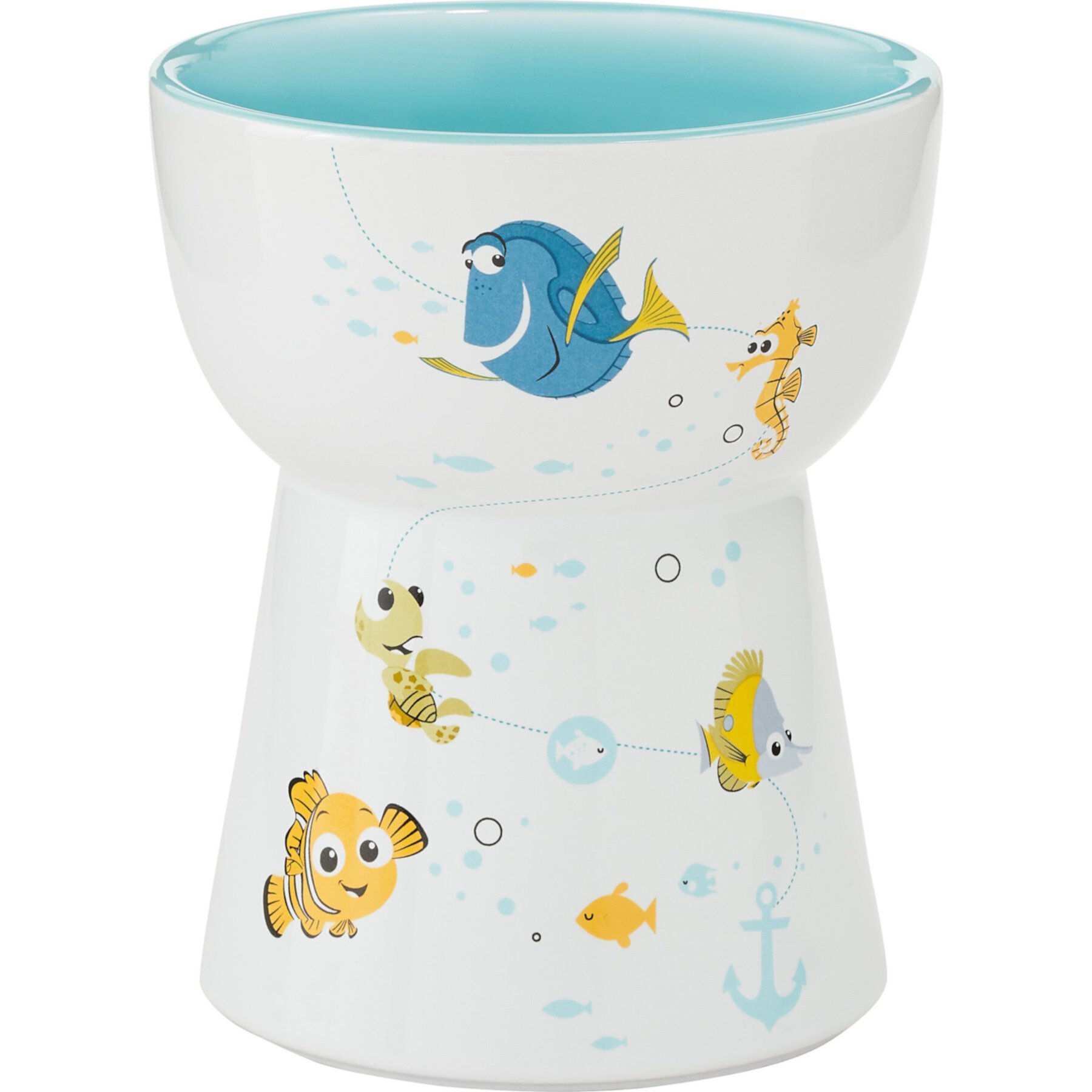 Pixar Finding Nemo Tall Shape Non-Skid Elevated Ceramic Cat Bowl Pixar