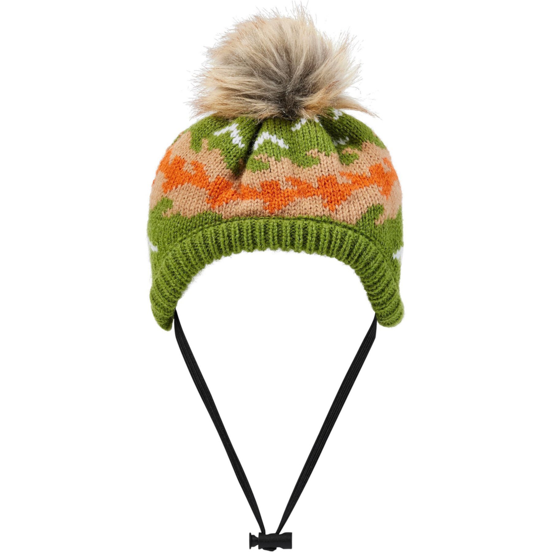 Frisco Striped Poof Dog & Cat Knitted Hat Frisco