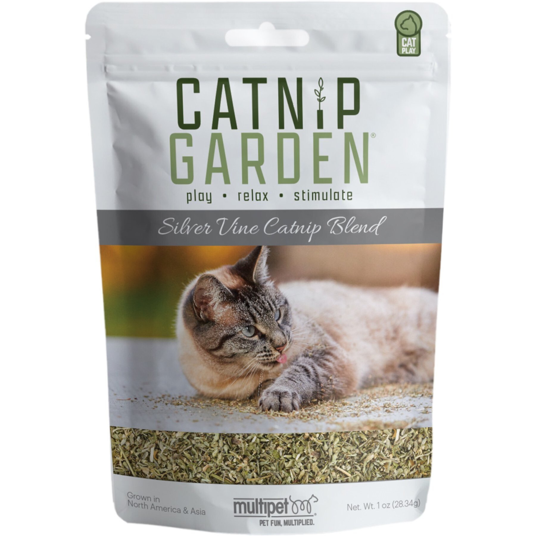 Multipet Catnip Garden Silvervine Cat Toy with Catnip, White, 1-oz bag Multipet