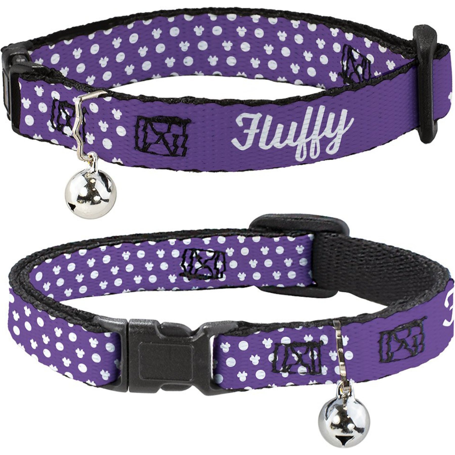 Buckle-Down Disney Minnie Mouse Ears Personalized Breakaway Cat Collar with Bell Buckle-Down