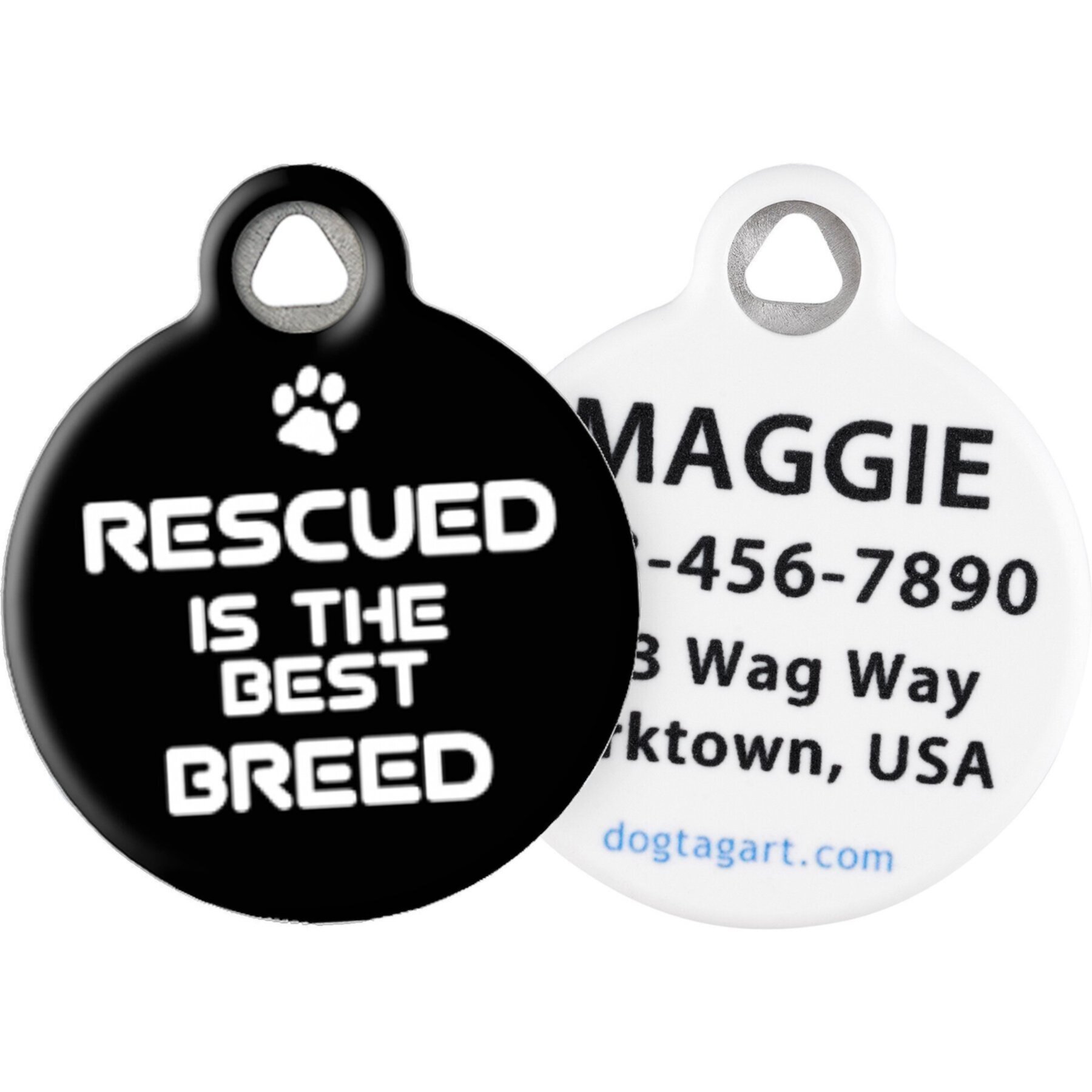 Dog Tag Art Rescued is the Best Breed Personalized Dog & Cat ID Tag Dog Tag Art