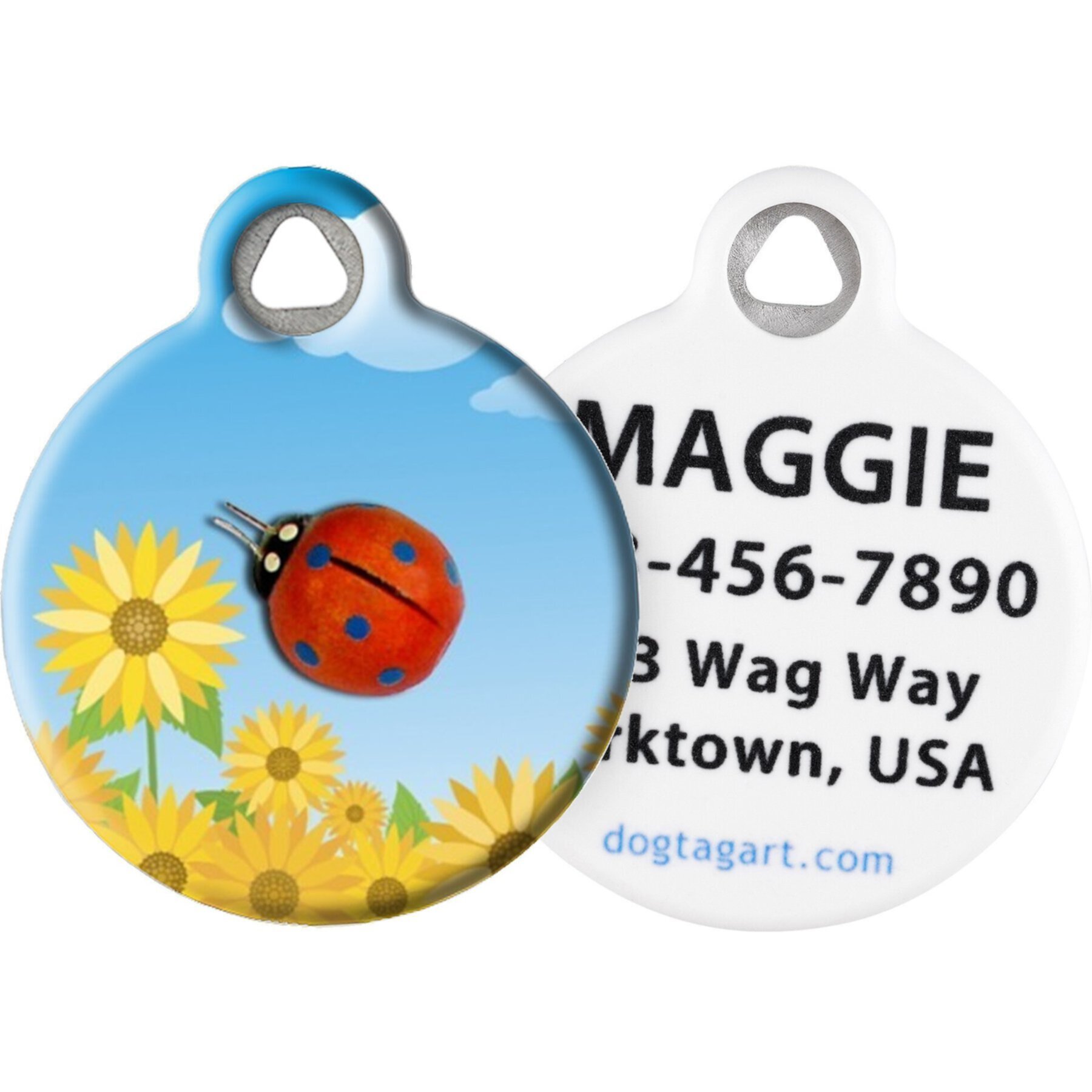 Dog Tag Art Lady Bug Personalized Dog & Cat ID Tag Dog Tag Art