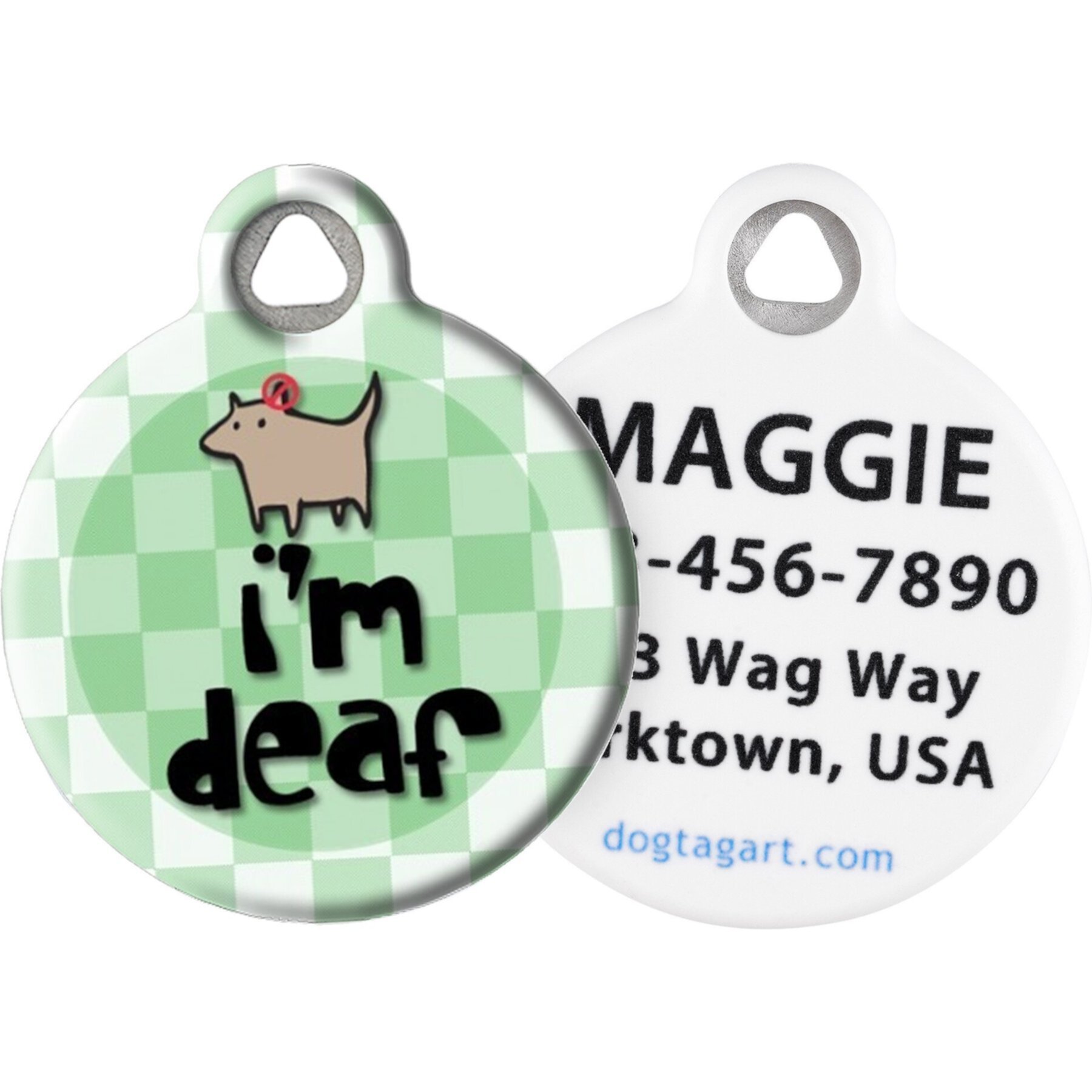 Dog Tag Art I'm Deaf Personalized Dog & Cat ID Tag Dog Tag Art