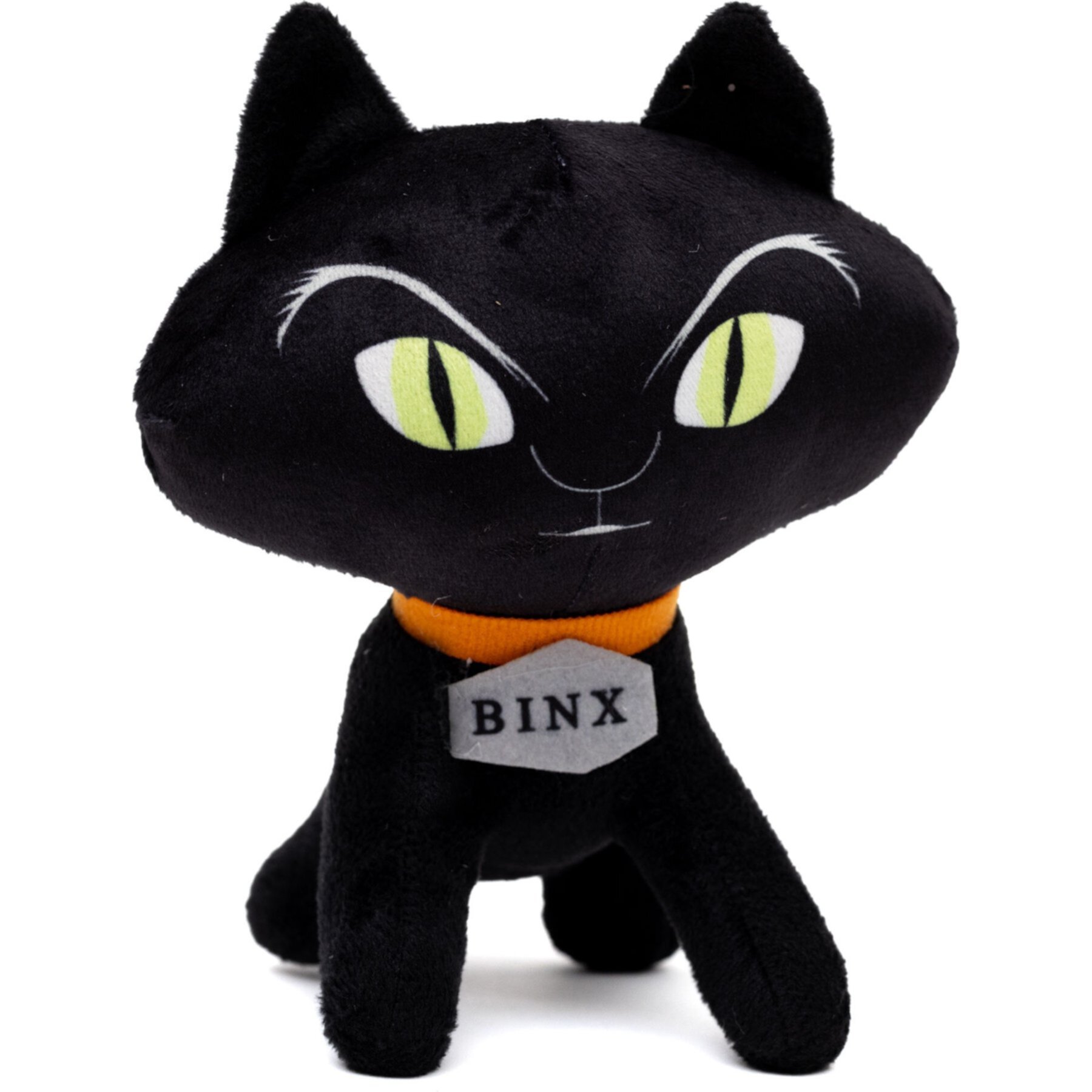 Buckle-Down Disney Hocus Pocus Binx Cat Sitting Squeaky Plush Dog Toy, Black Buckle-Down