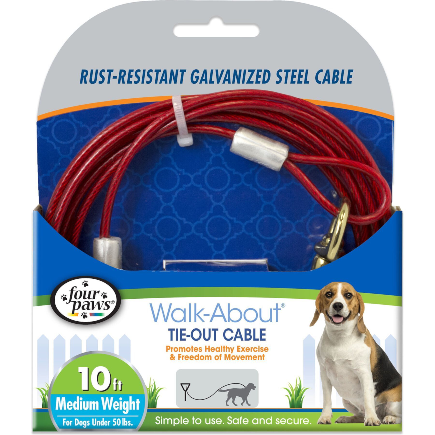 Four Paws Medium Weight Tie Out Cable Four Paws