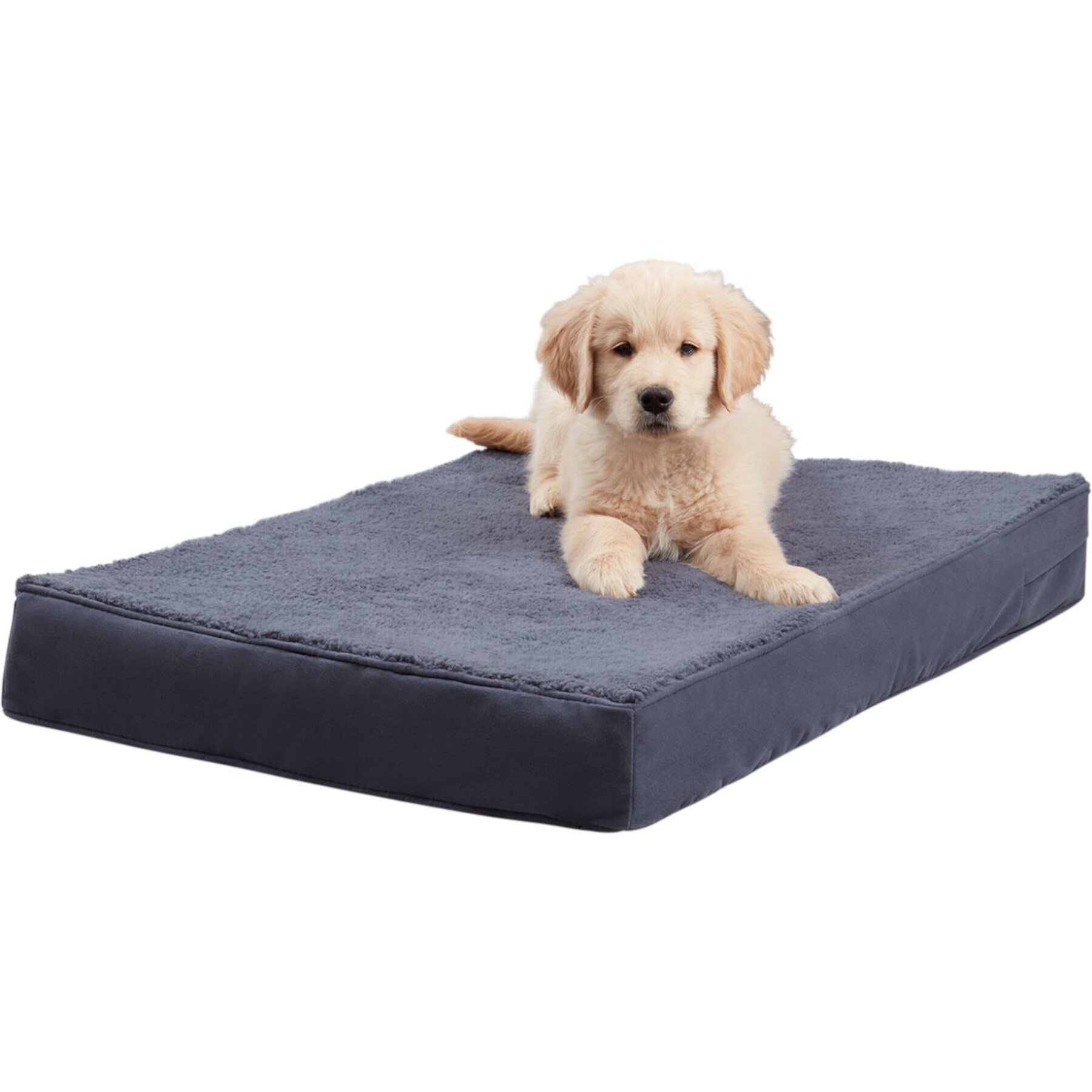 Happy Hounds Otis Orthopedic Pillow with Removable Cover Dog Bed, Blue Steel Happy Hounds