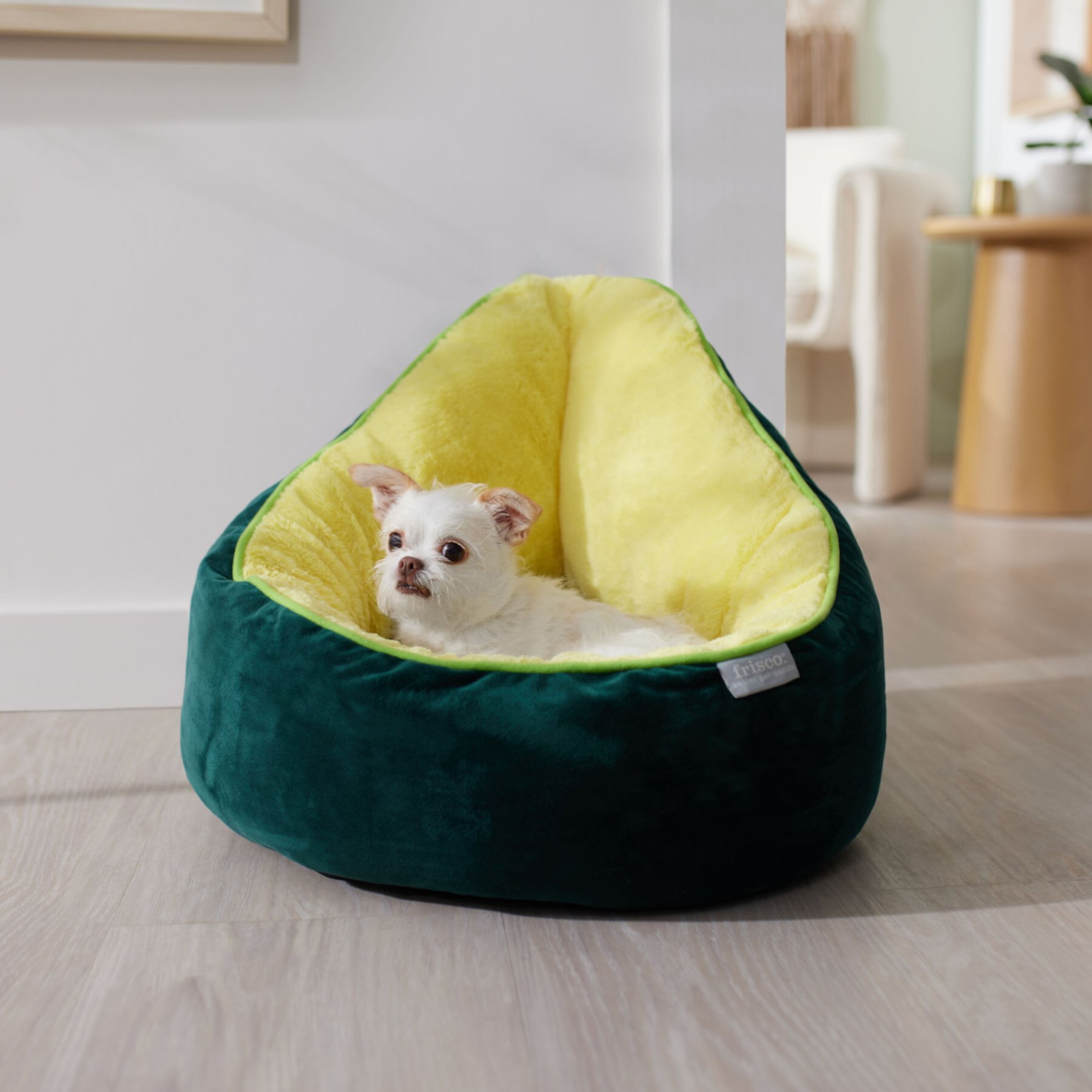 Frisco Avocado High Low Cuddler Cat & Dog Bed Frisco