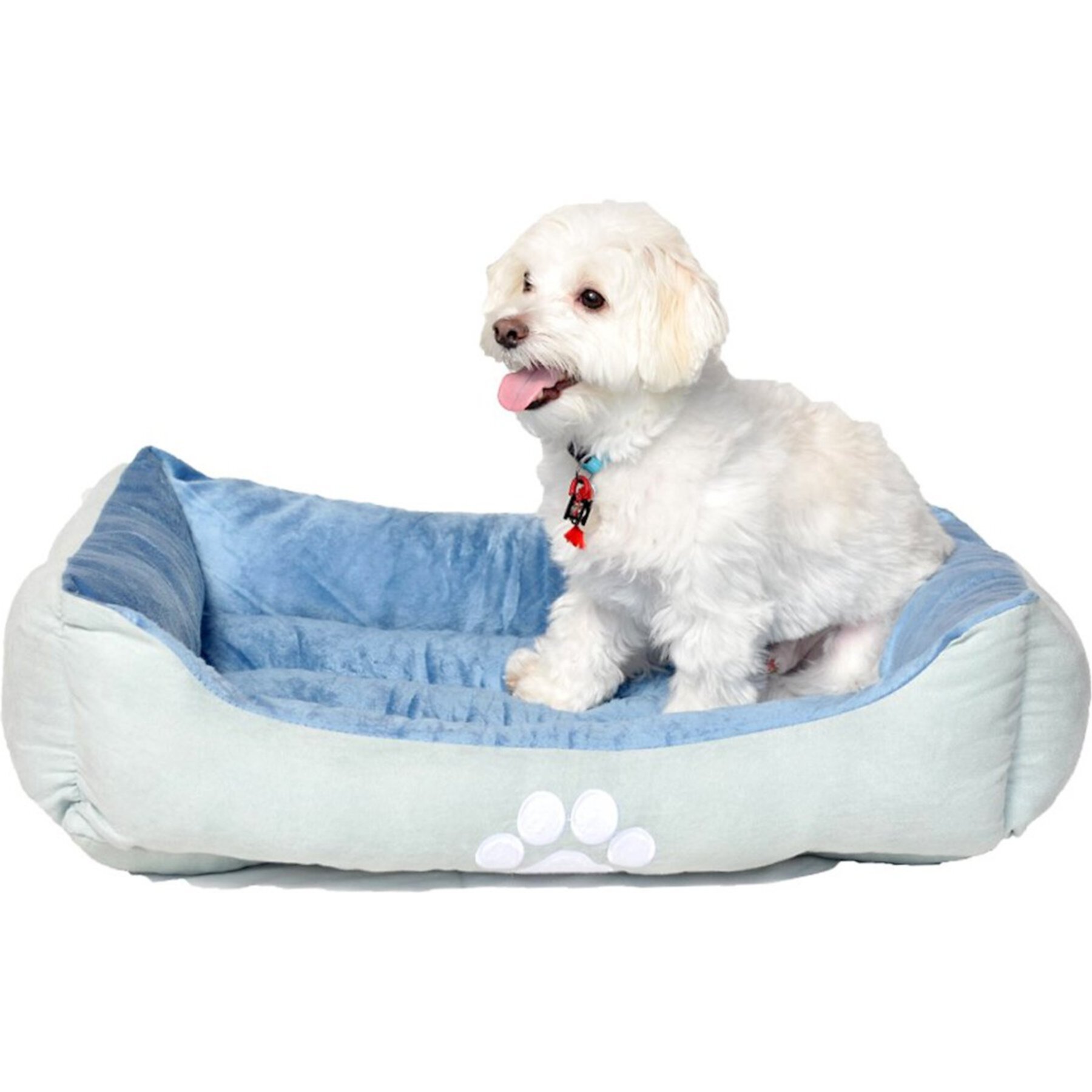 HappyCare Textiles Reversible Signature Bolster Dog Bed Happycare Textiles