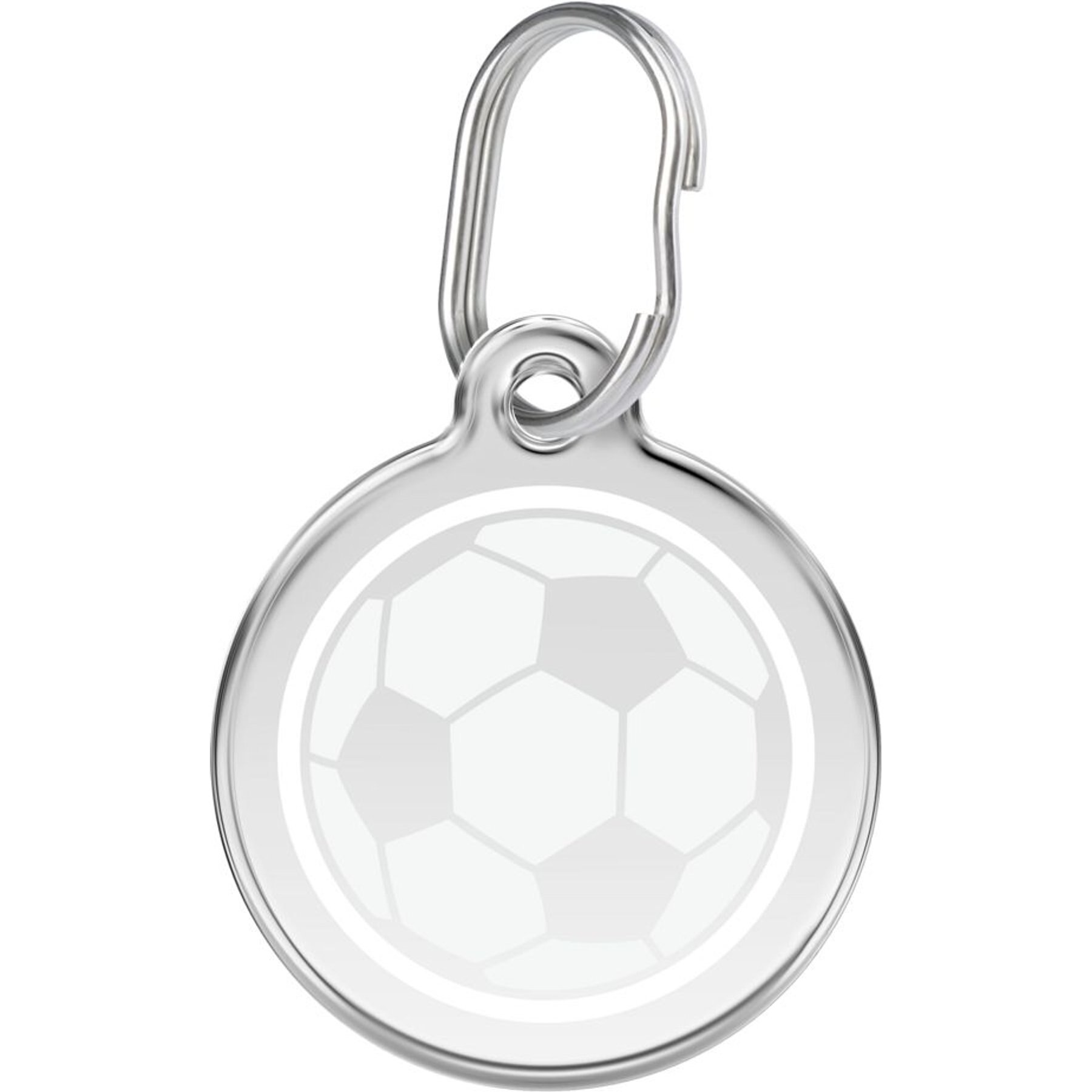 Red Dingo Soccer Ball Stainless Steel Personalized Dog & Cat ID Tag Red Dingo