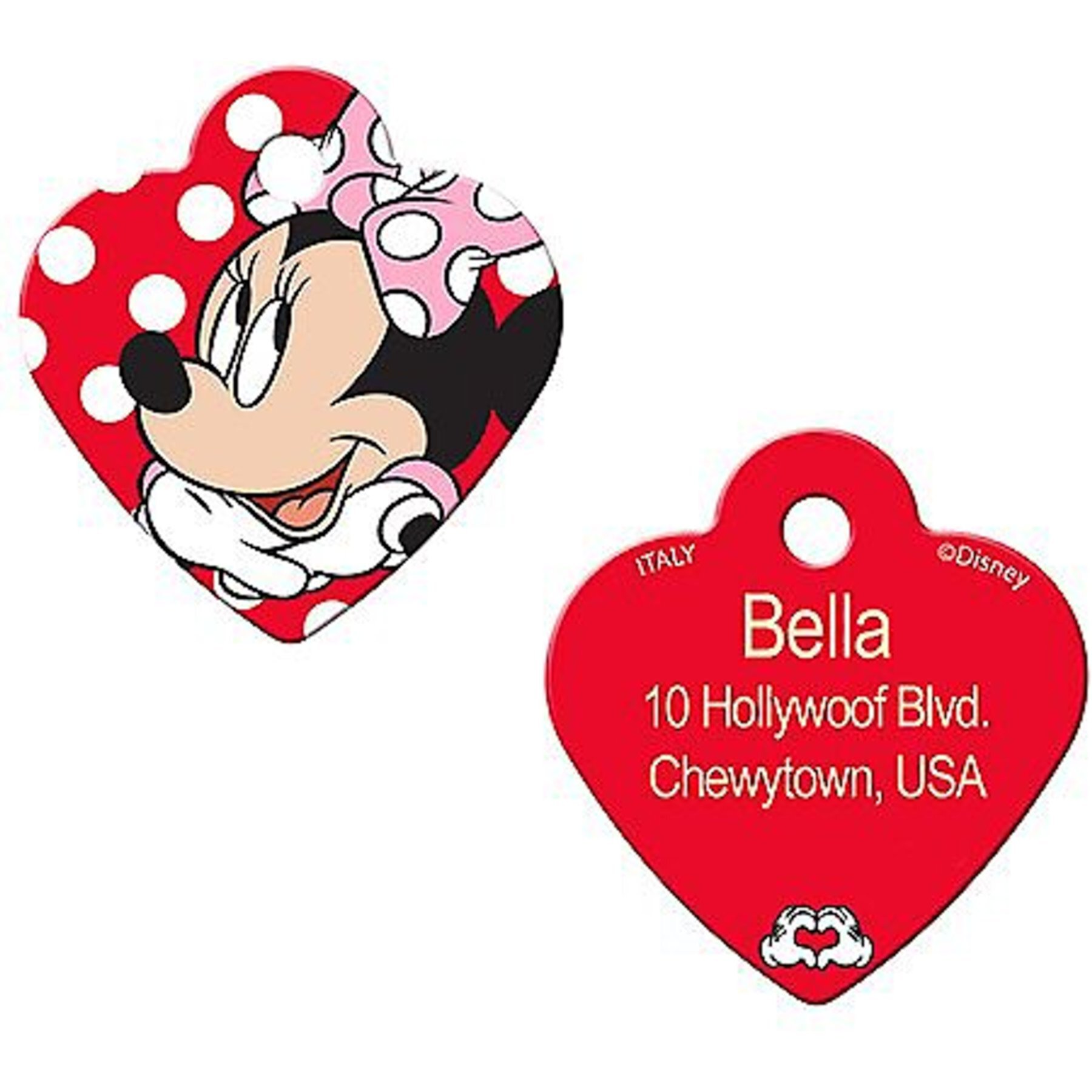 Quick-Tag Disney's Minnie Mouse Heart Personalized Dog & Cat ID Tag Quick-Tag