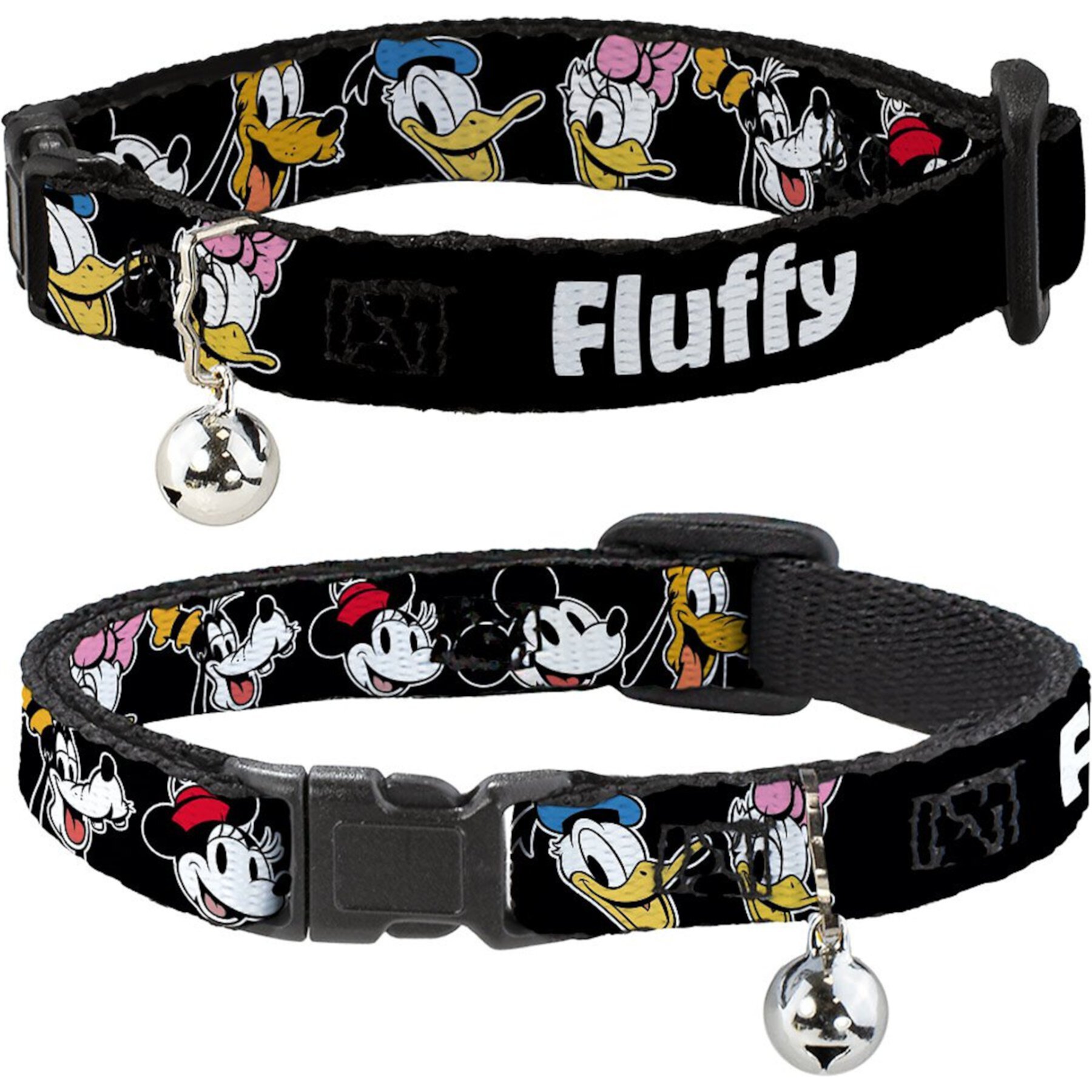 Buckle-Down Disney The Sensational Six Smiling Faces Personalized Breakaway Cat Collar with Bell Buckle-Down