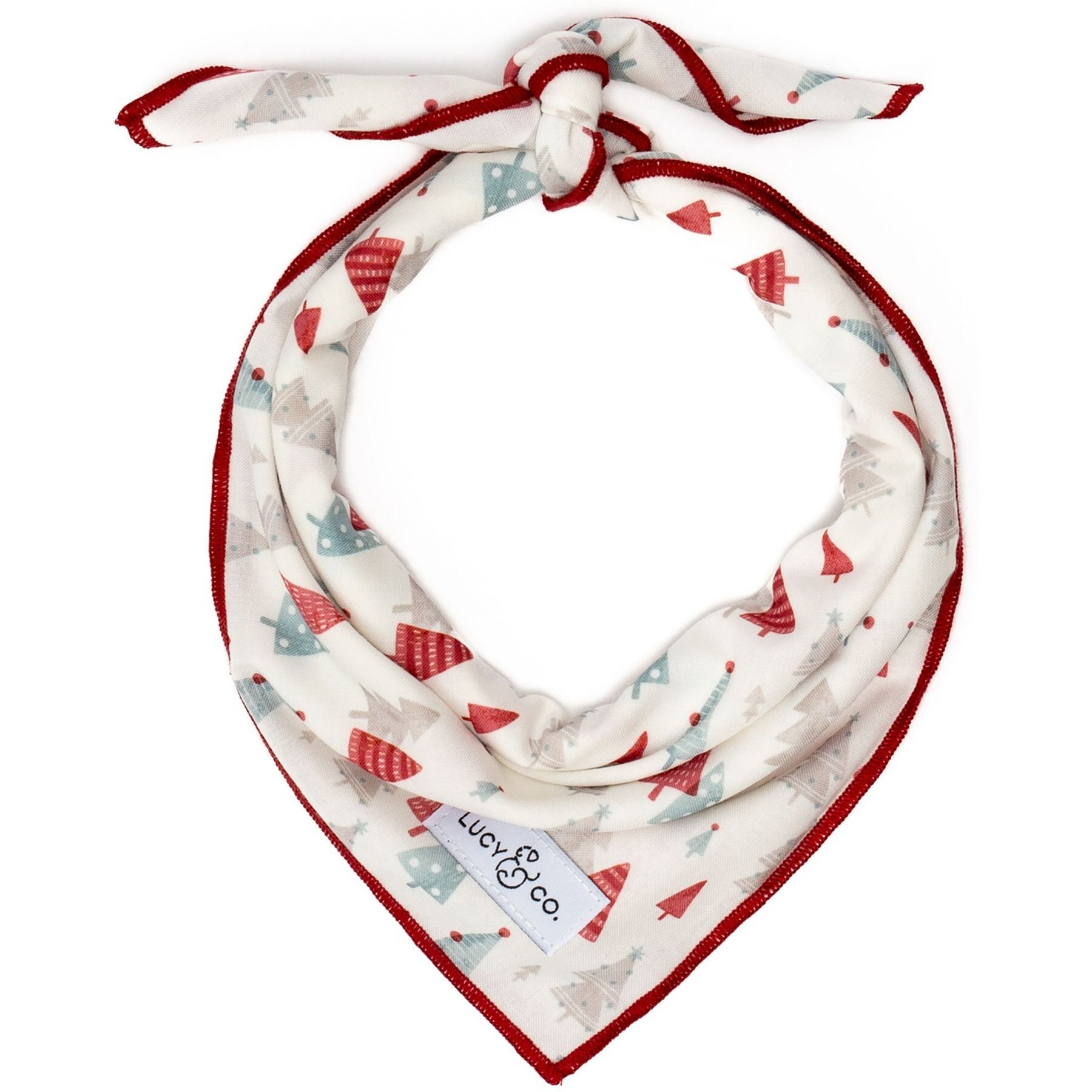 Lucy & Co. The Fa La La Dog Bandana, Red/White Lucy & Co.