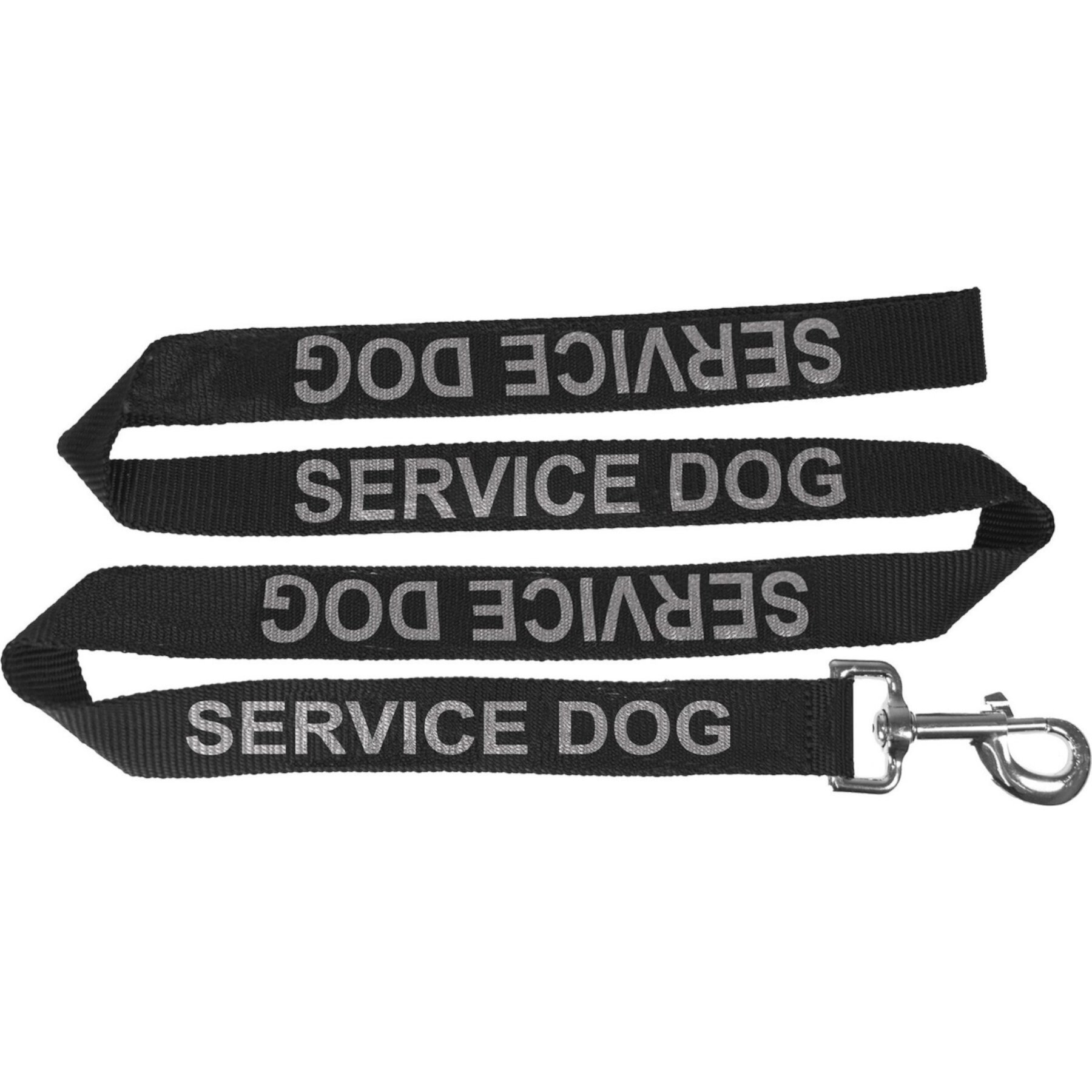 Dogline Reflective Service Dog Leash, Black Dogline