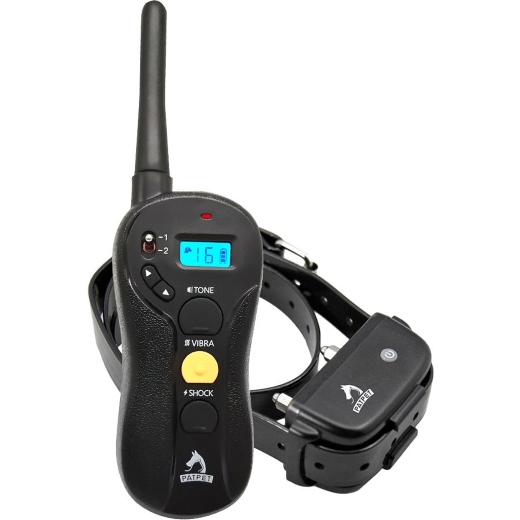 PATPET P610 600M Premium Waterproof Remote Medium & Large Dog Training Collar, Black Patpet