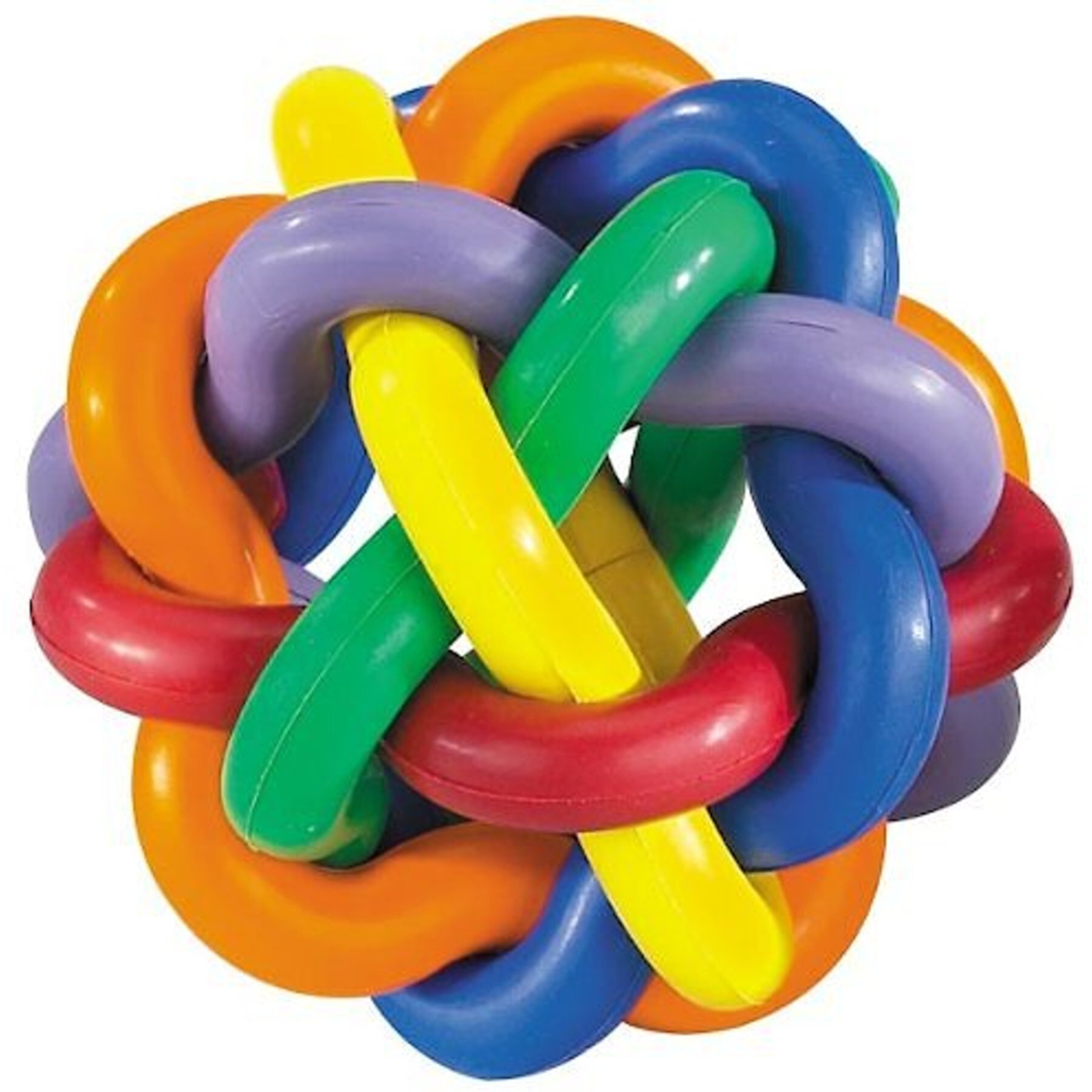 Multipet Nobbly Wobbly Ball Dog Toy, Color Varies Multipet