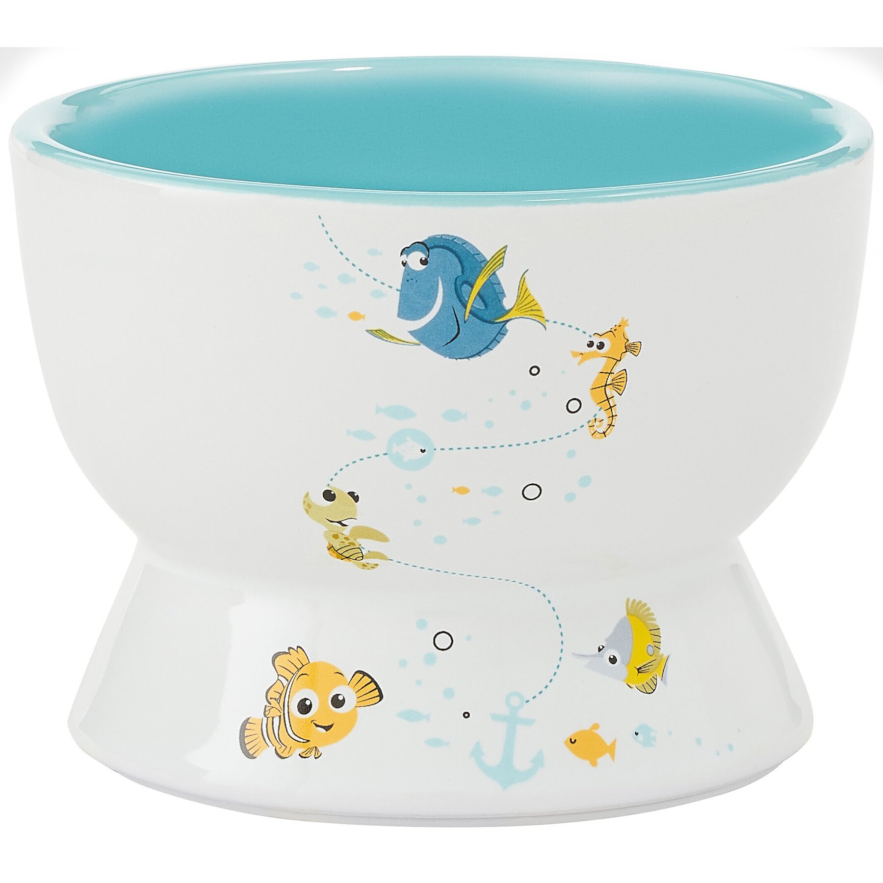 Pixar Finding Nemo Short Shape Non-Skid Elevated Ceramic Cat Bowl Pixar