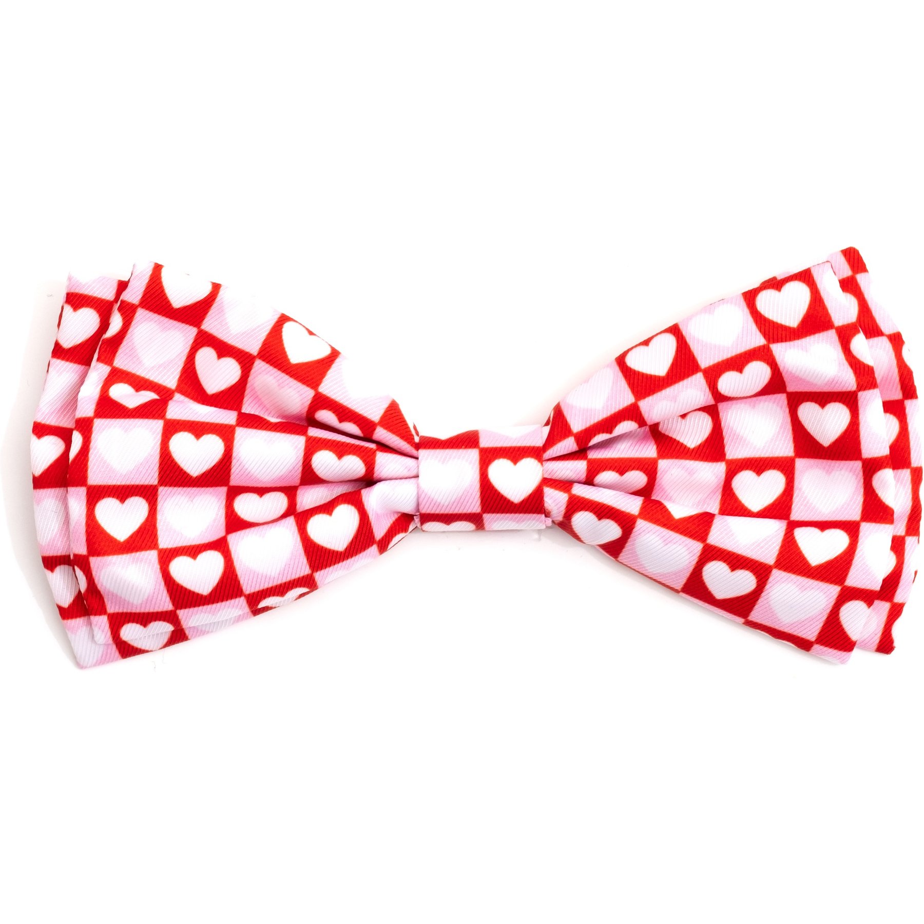 The Worthy Dog Colorblock Hearts Dog Bow Tie The Worthy Dog