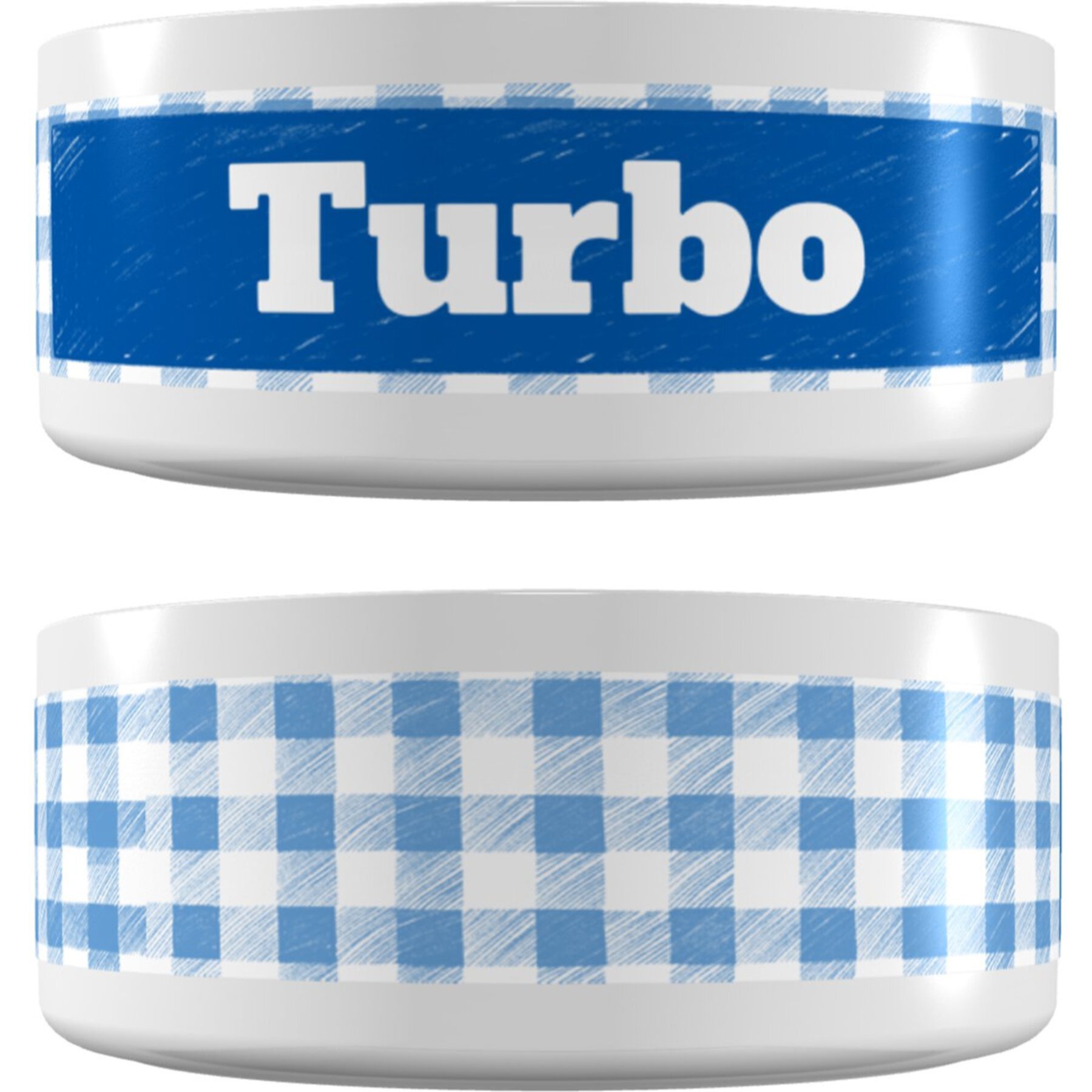 Frisco Personalized Gingham Plaid Small Dog & Cat Bowl Frisco