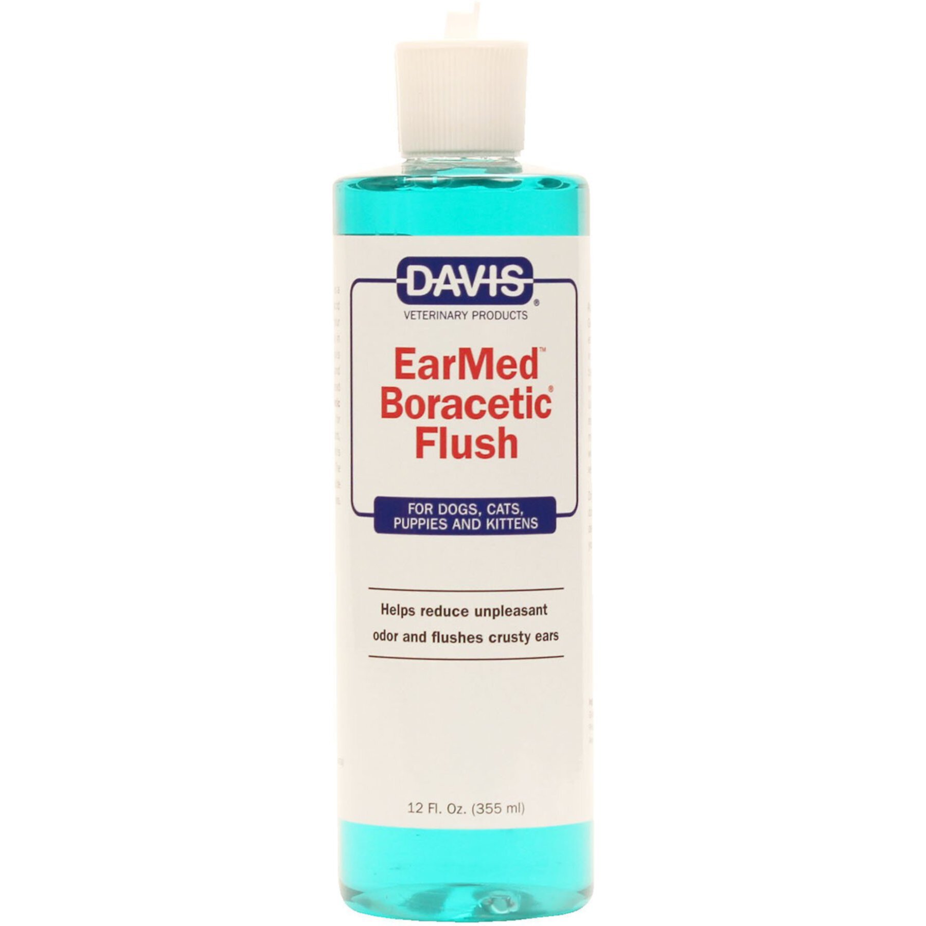 Davis EarMed Boracetic Dog & Cat Flush, 12-fl oz bottle Davis