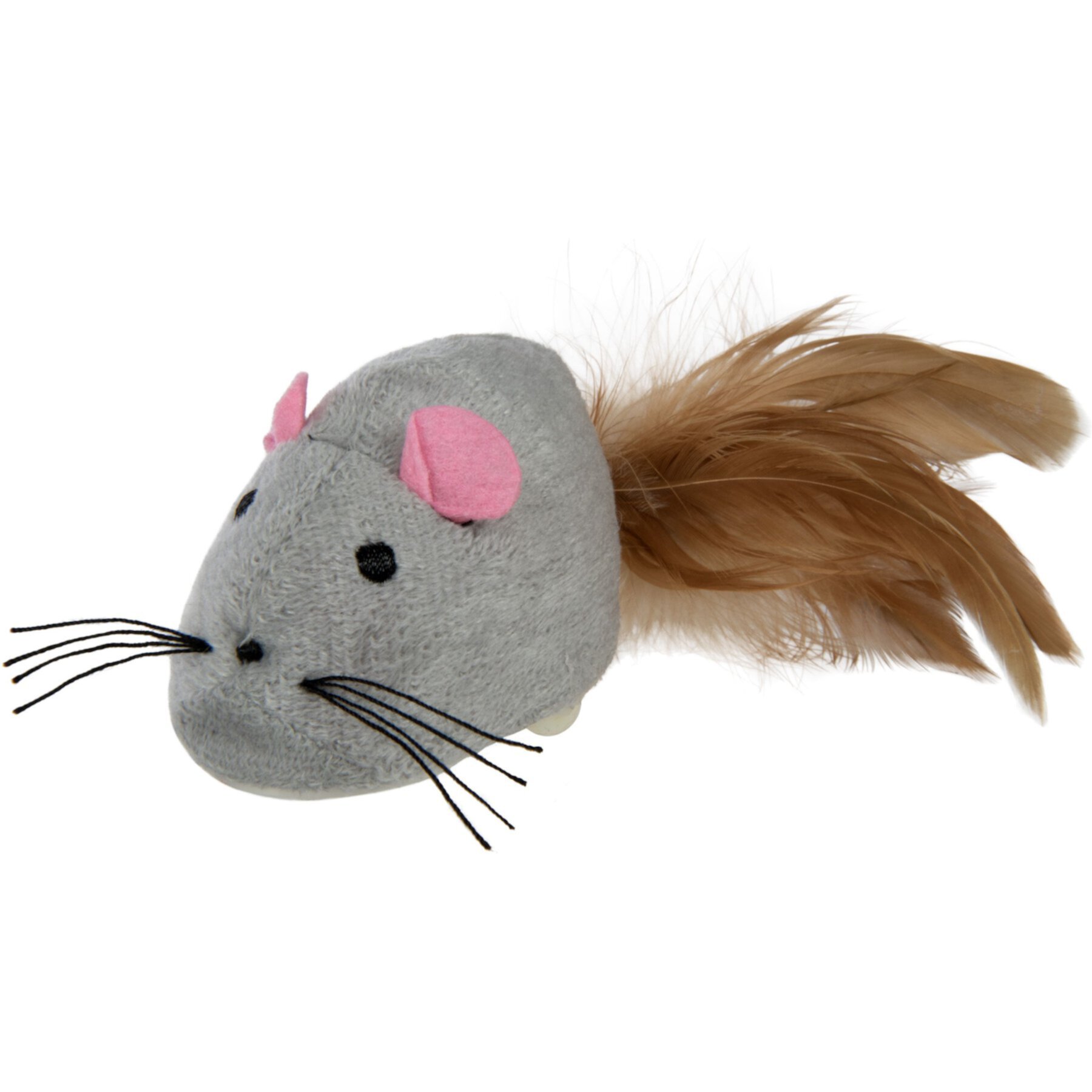 SmartyKat Instincts Scamper Mouse Soft Plush Battery-Powered Electronic Motion Cat Toy Smartykat