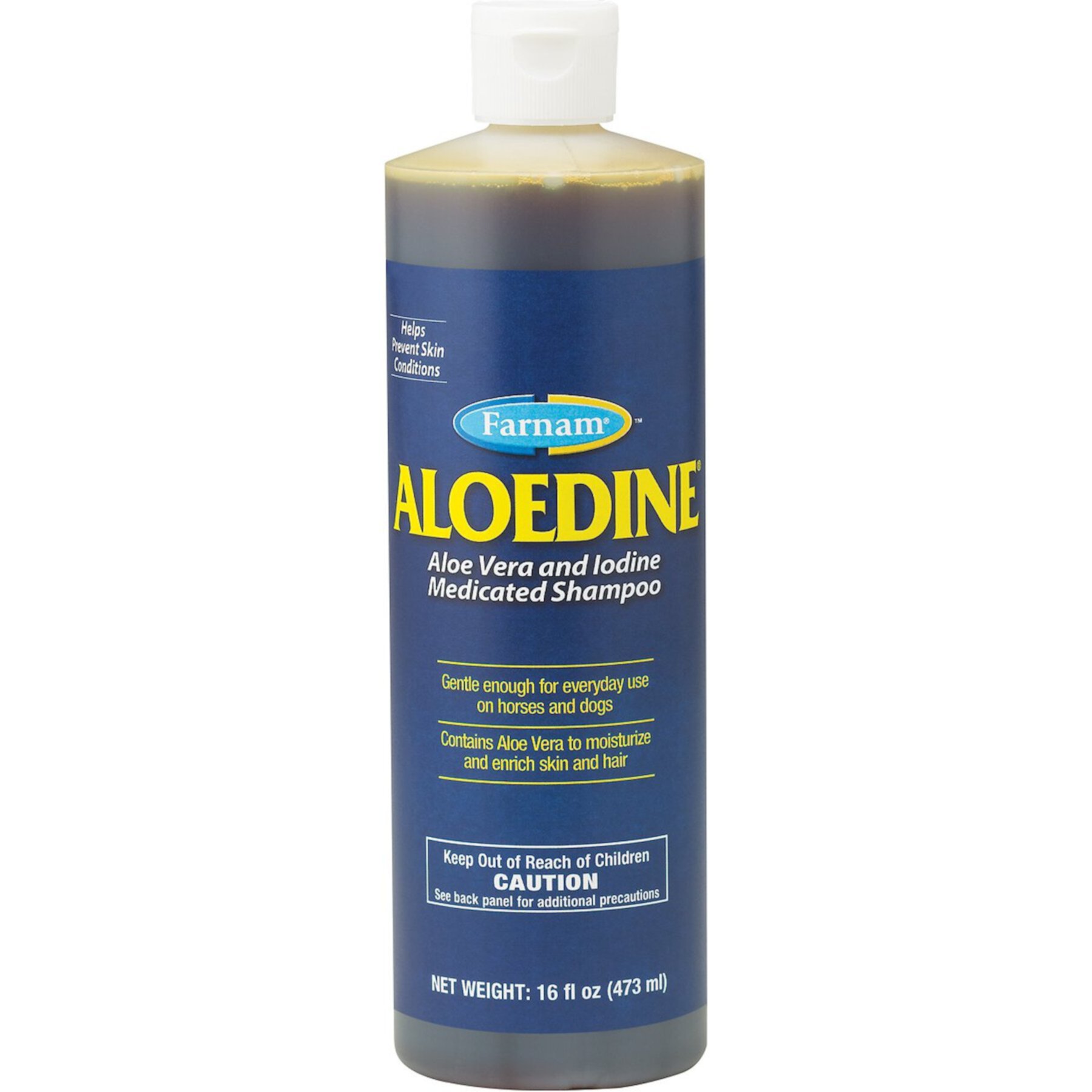 Farnam Aloedine Aloe Vera & Iodine Medicated Dog & Horse Shampoo, 16-fl oz bottle Farnam