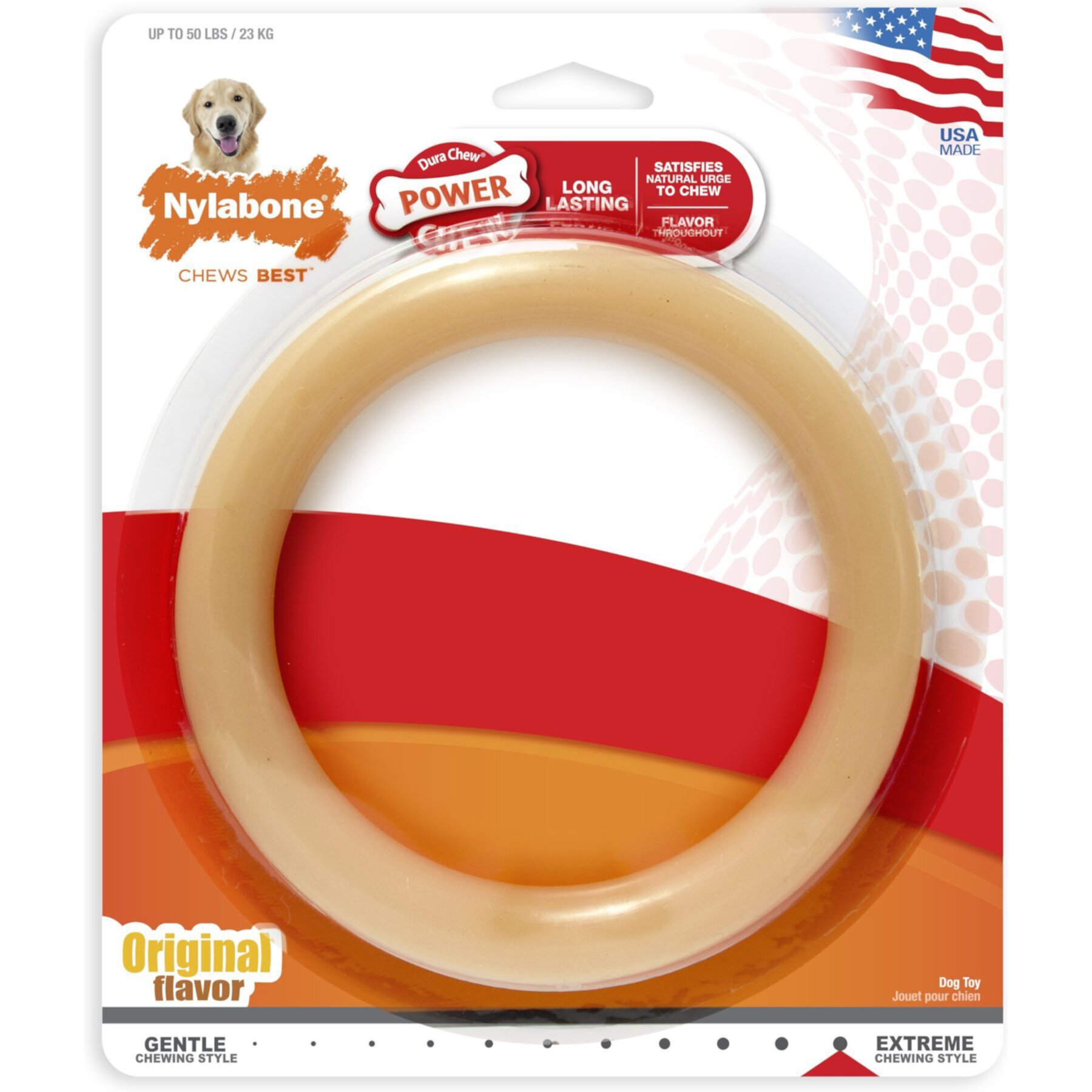 Nylabone Ring Power Chew Dog Toy Original Nylabone