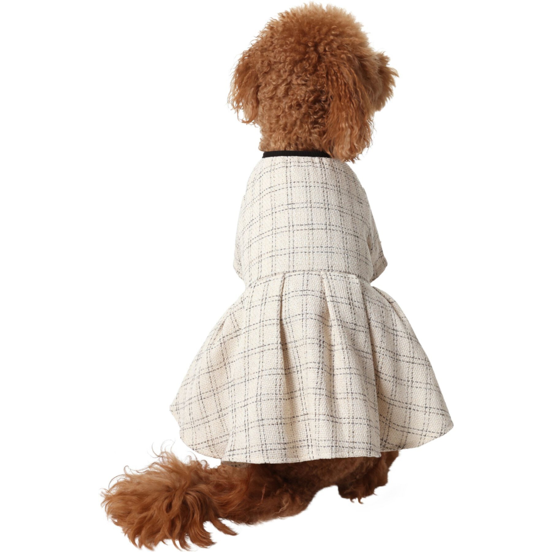 Frisco Tweed Weave Ruffle Skirt Dog & Cat Dress Frisco