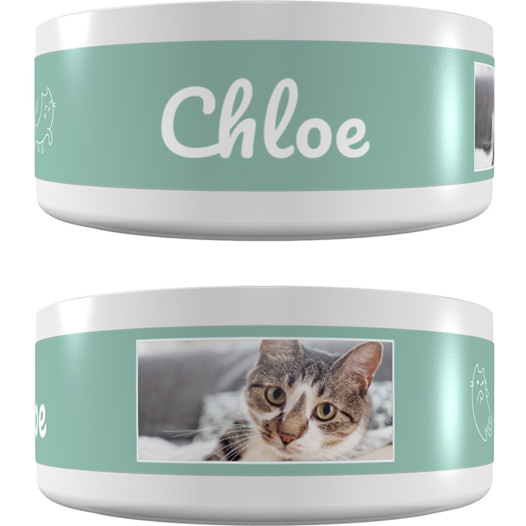 Frisco Playful Kitty Ceramic Personalized Cat Bowl, 1-cup, 8oz Frisco