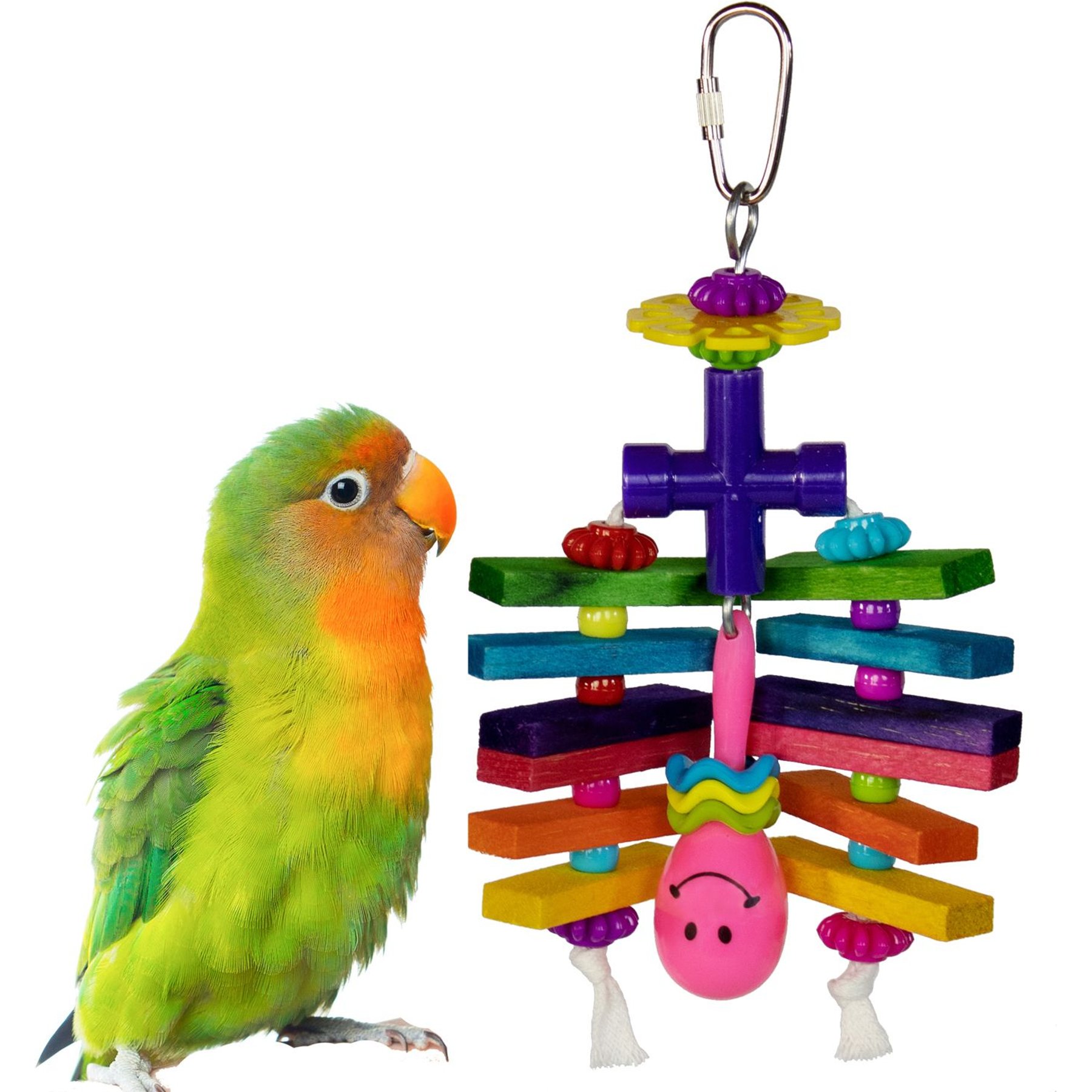 Super Bird Creations Rainbow Rattler Bird Toy Super Bird Creations