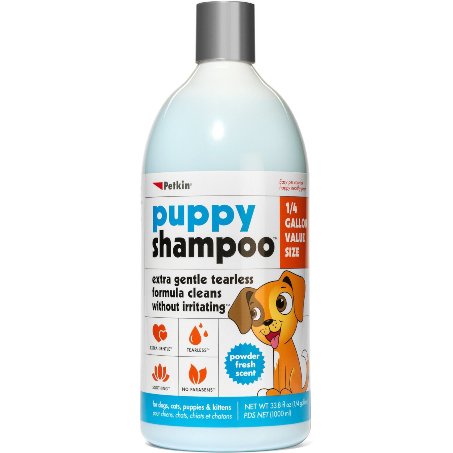 Petkin Tearless Powder Scent Puppy Shampoo Petkin