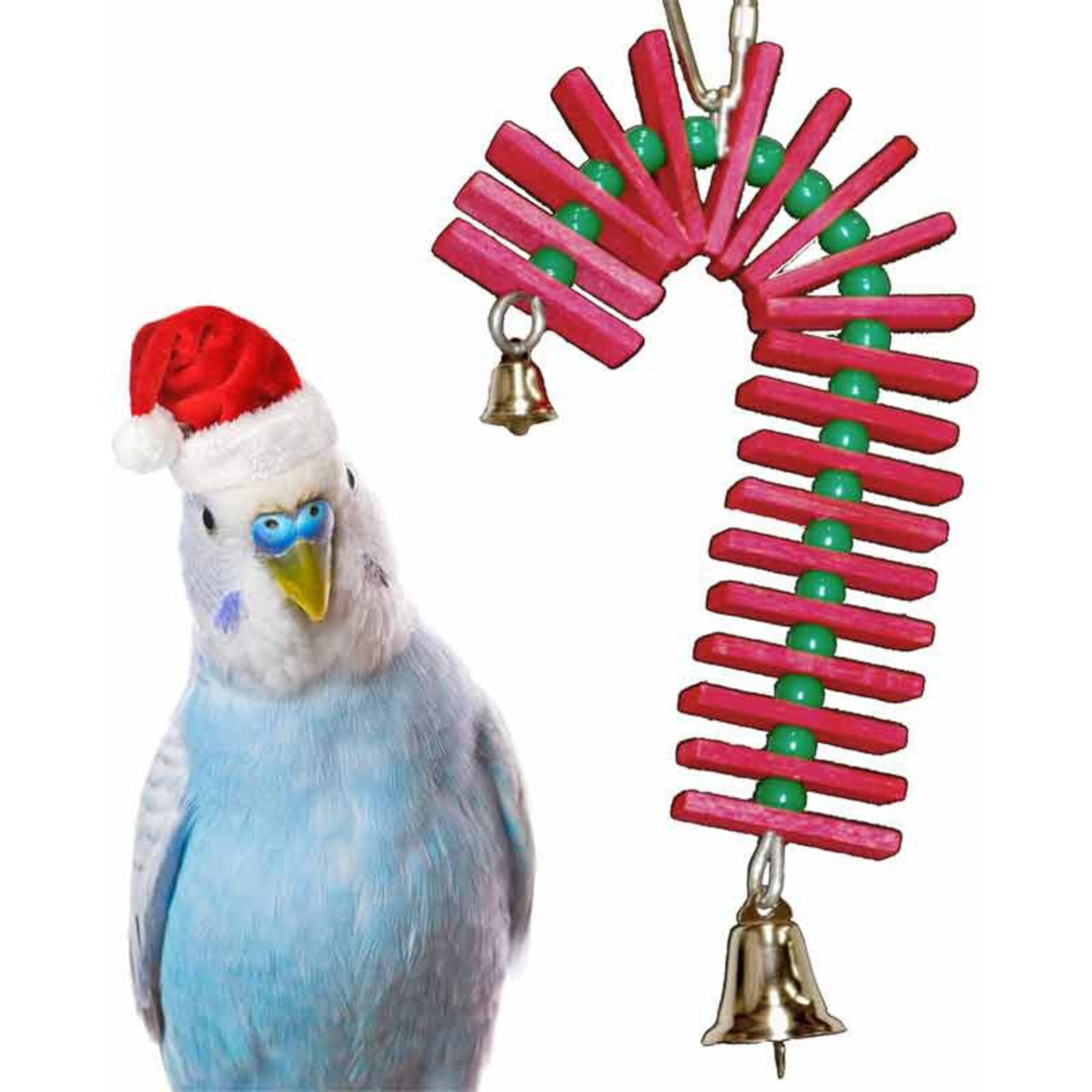 Super Bird Creations Balsa Candy Cane Bird Toy Super Bird Creations