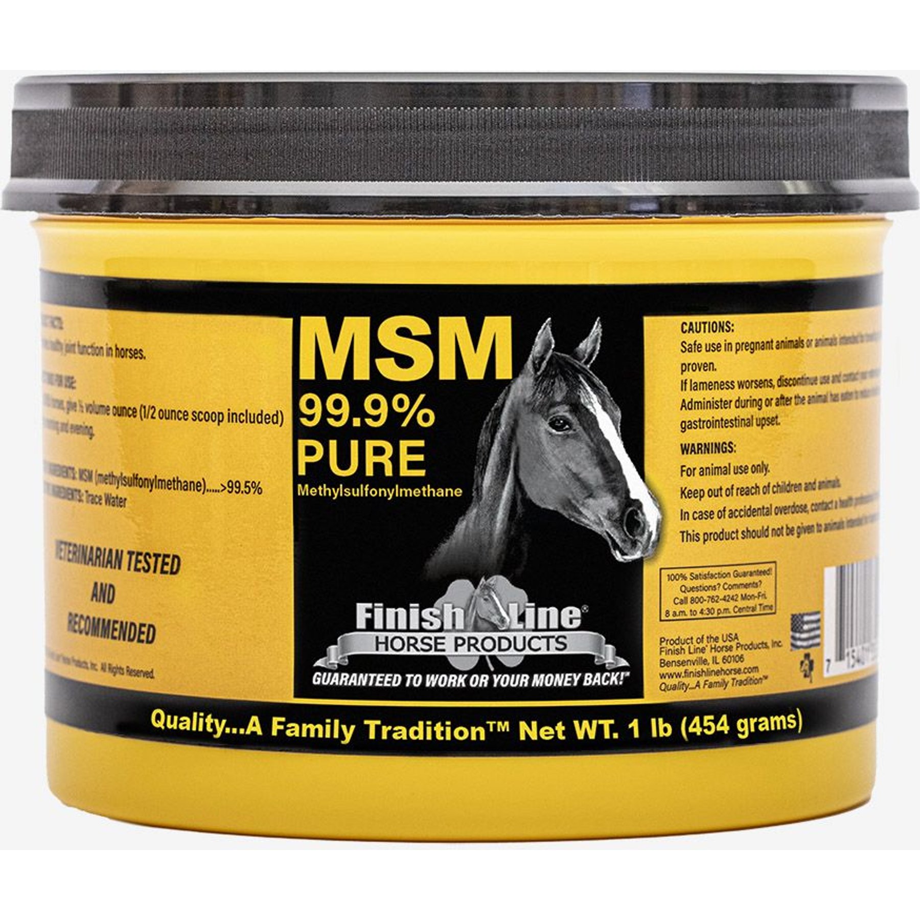 Finish Line MSM Joint Support Powder Horse Supplement Finish Line