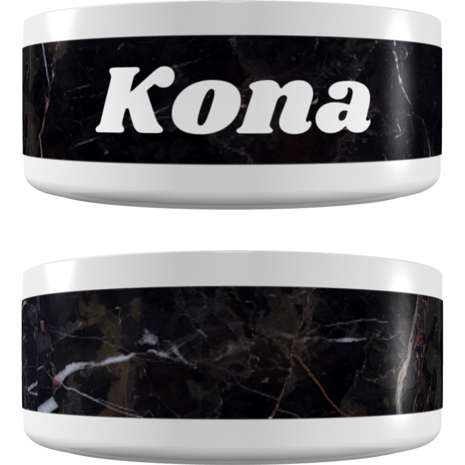 Frisco Personalized Black Marble Dog & Cat Bowl Frisco