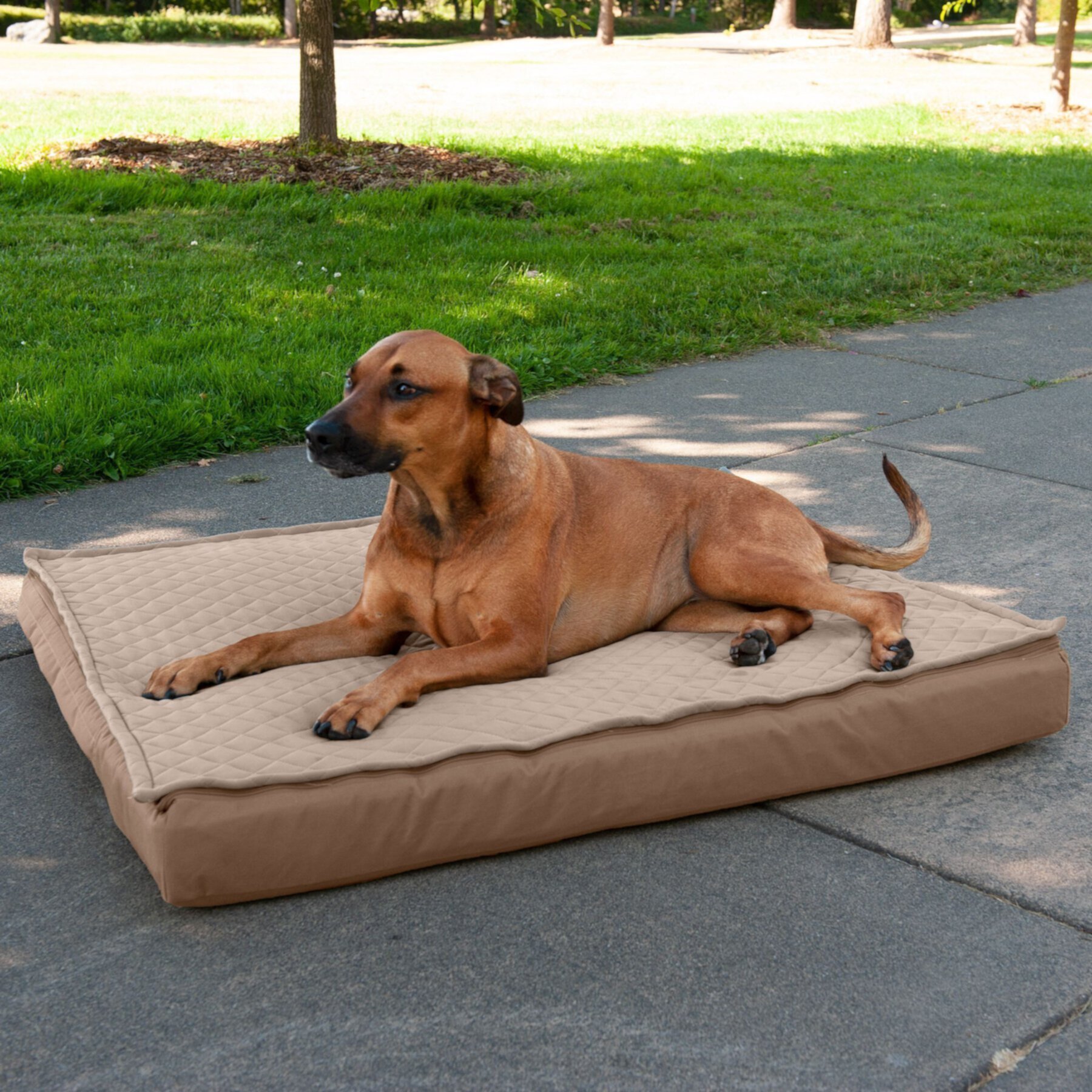 FurHaven Quilt Top Memory Foam Convertible Indoor/Outdoor Cat & Dog Bed Furhaven