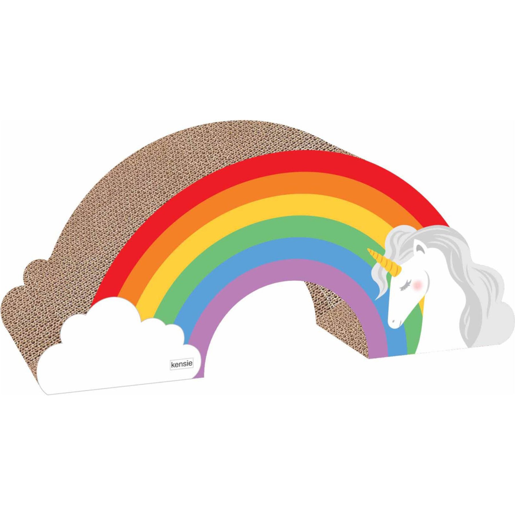 Kensie Rainbow Unicorn Cat Scratcher, Multicolor, Large kensie