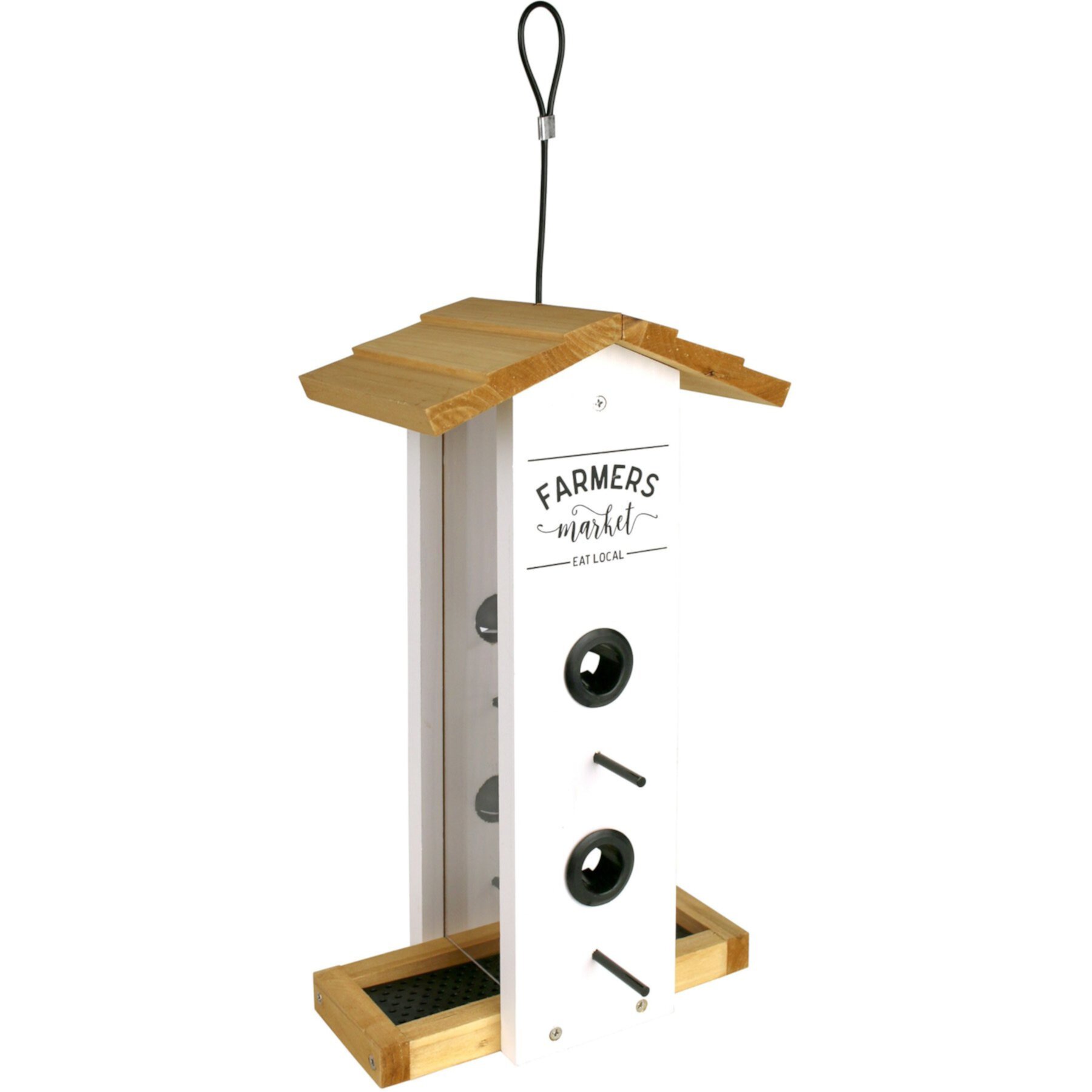 Natures Way Bird Products Farmhouse Vertical Hopper Bird Feeder, White, 1.5-qt Natures Way Bird Products