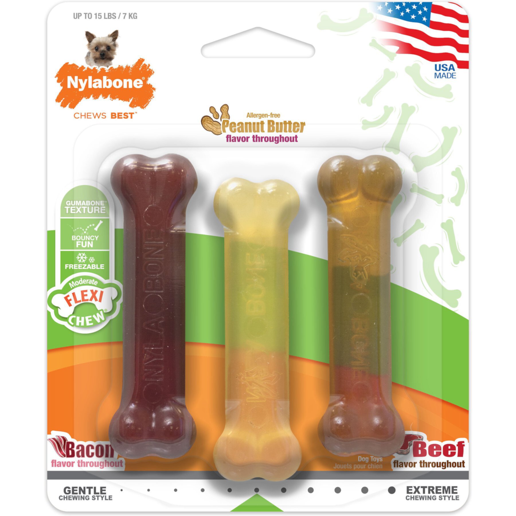 Nylabone FlexiChew Moderate Dog ChewToys Nylabone