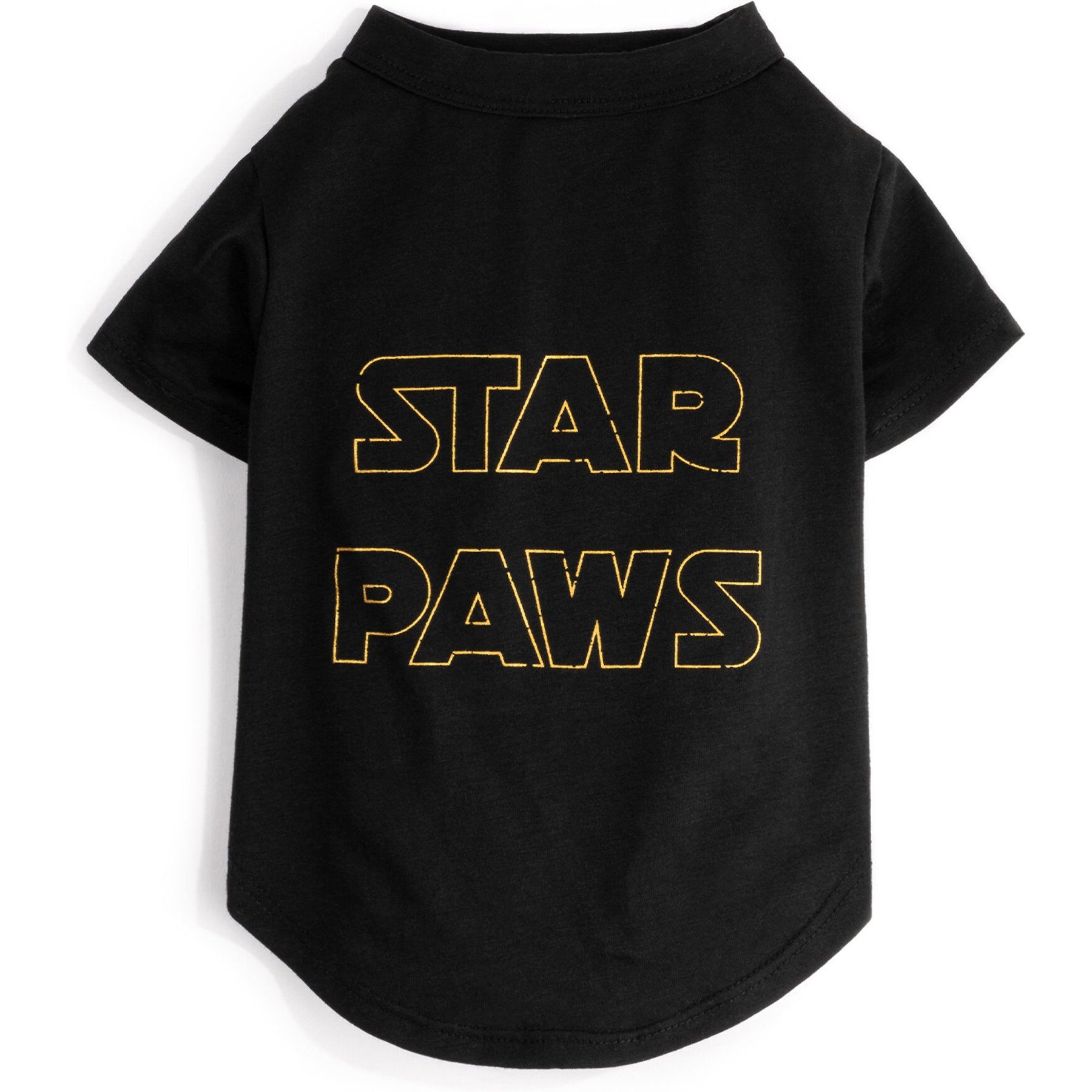 fabdog Star Paws Dog T-Shirt, Black fabdog