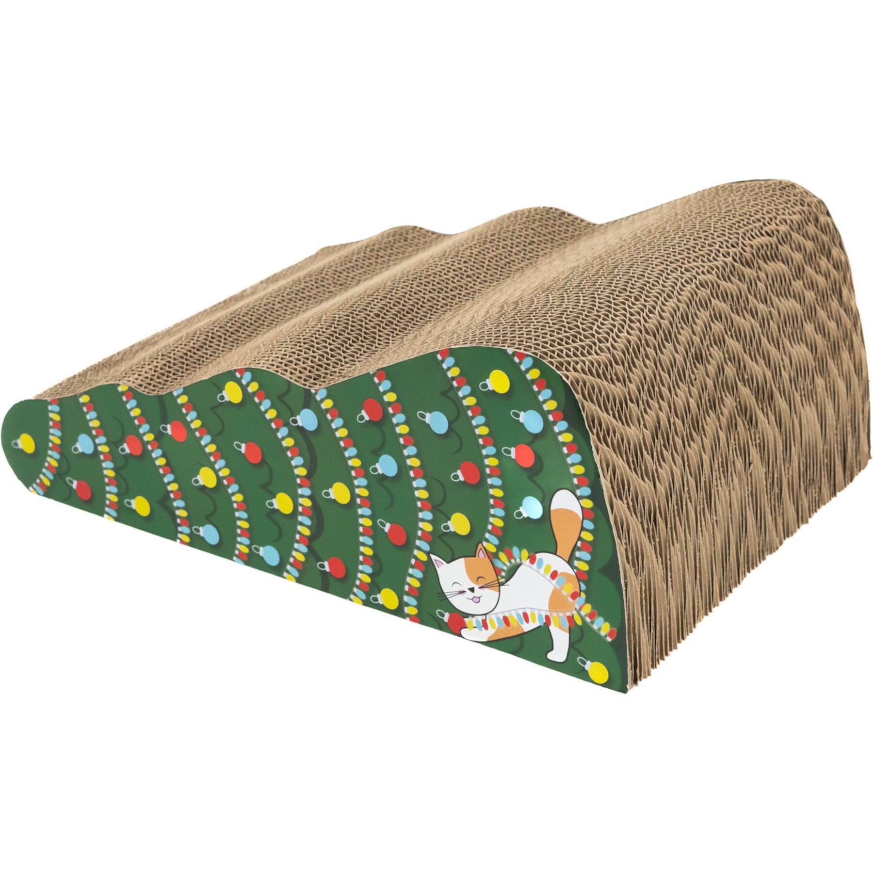 Kitty City Christmas Tree Cat Scratcher Toy, Green Kitty City