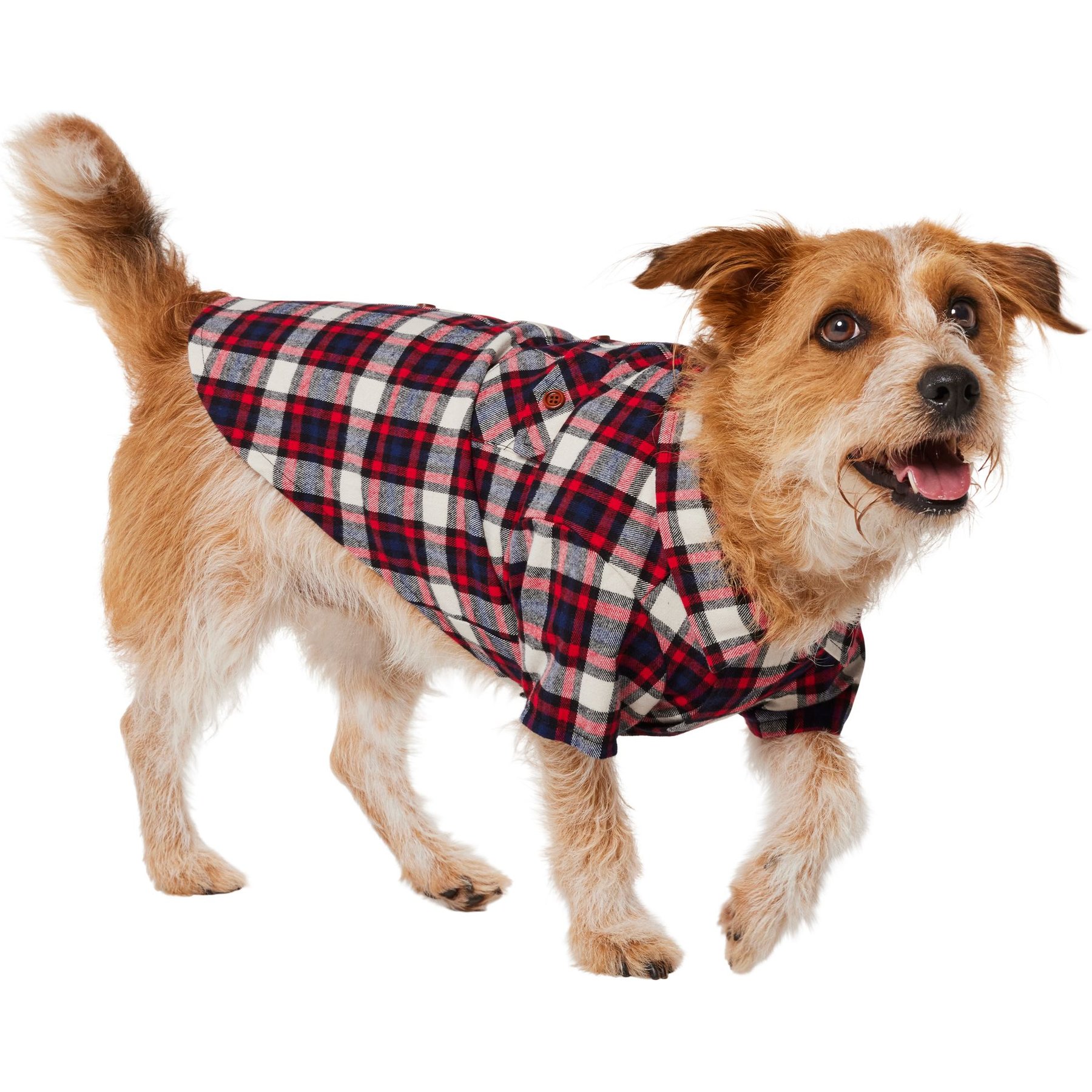 Frisco Red & Blue Plaid Dog & Cat Flannel Shirt Frisco