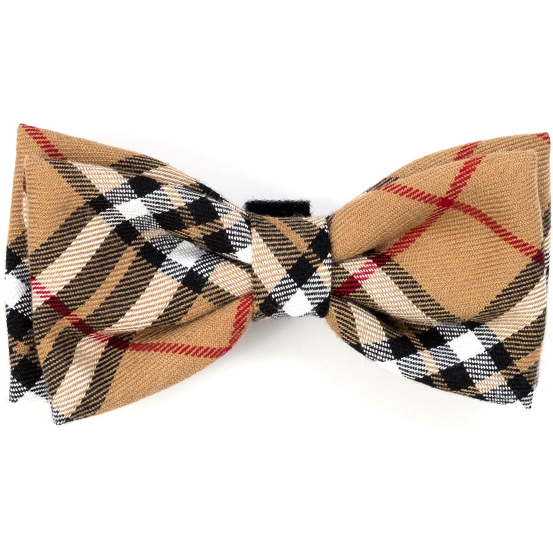 The Worthy Dog Tan Plaid Dog Bow Tie, Tan, Large The Worthy Dog