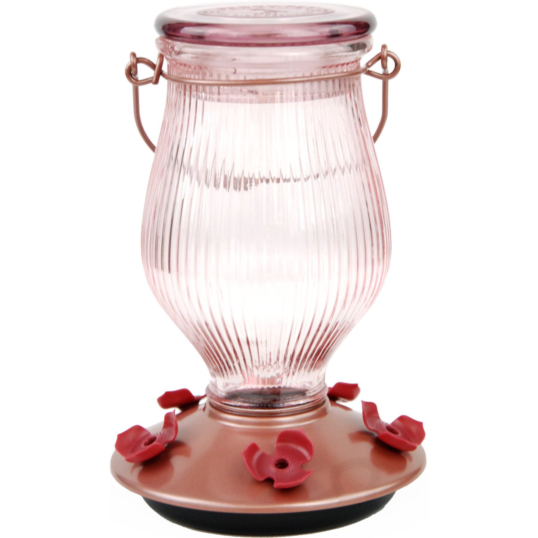 Perky-Pet Rose Gold Top-Fill Glass Hummingbird Feeder Perky-Pet