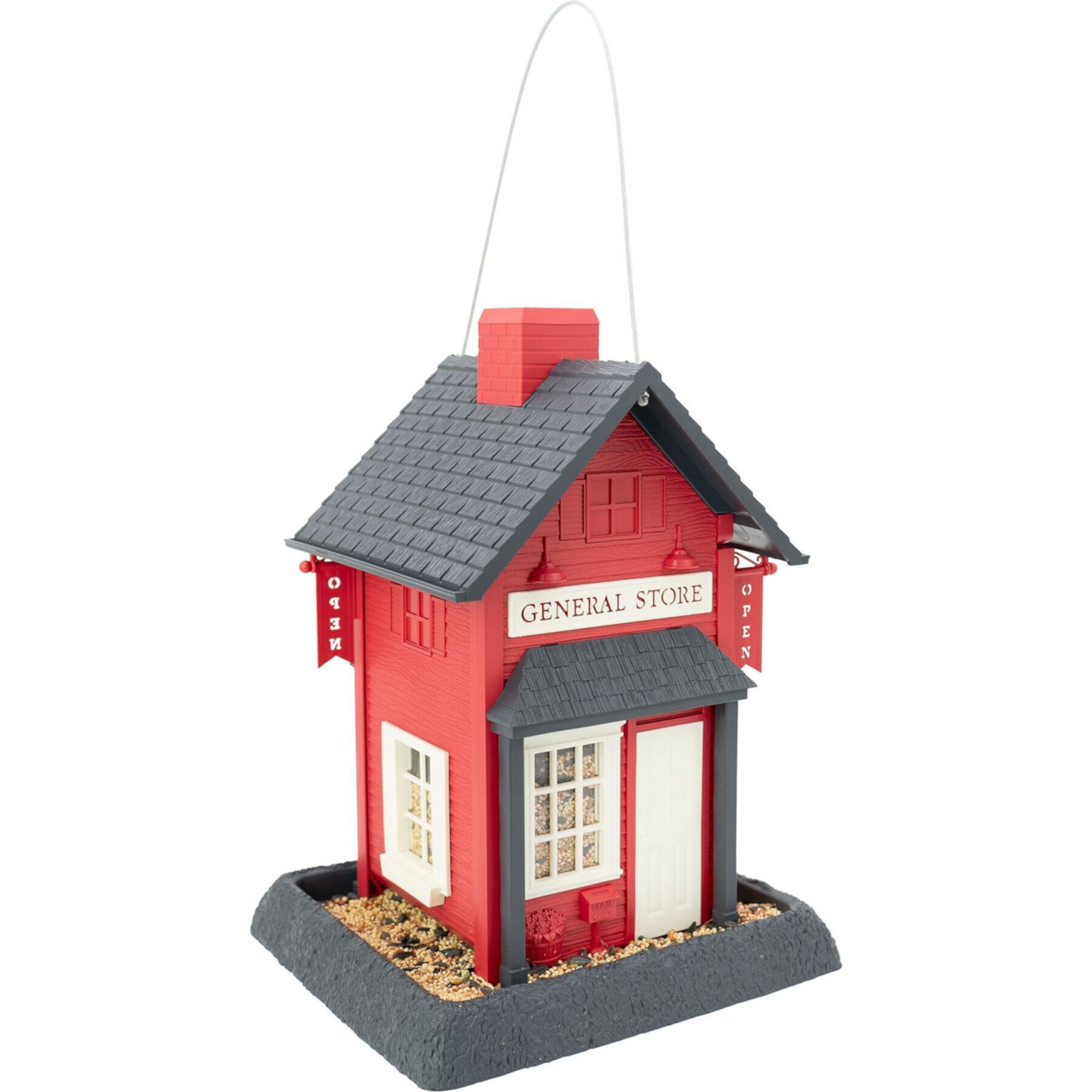 North States Red General Store Birdfeeder, Red, 6.5-lb North States